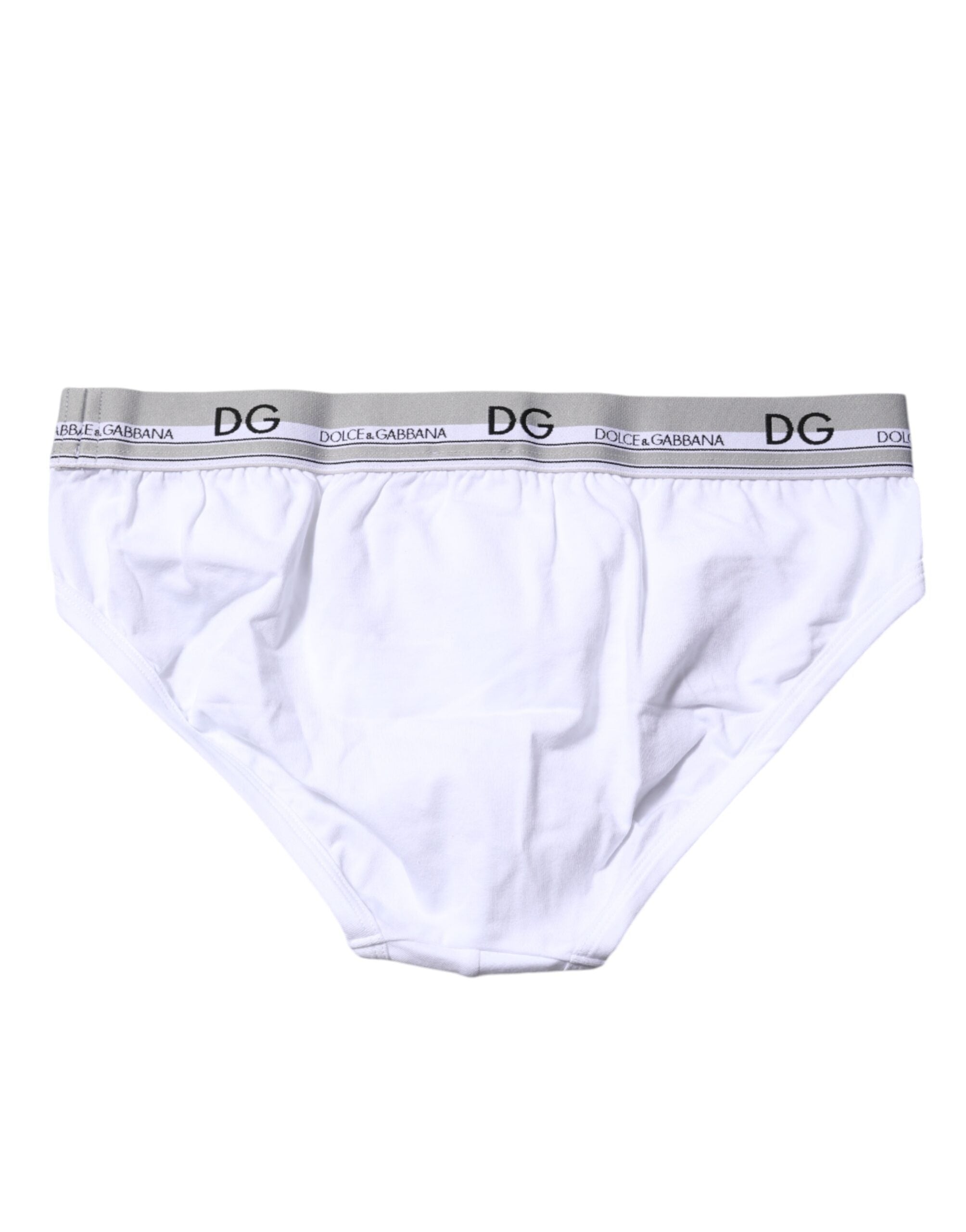 Dolce & Gabbana White Cotton Stretch Regular Brief Underwear
