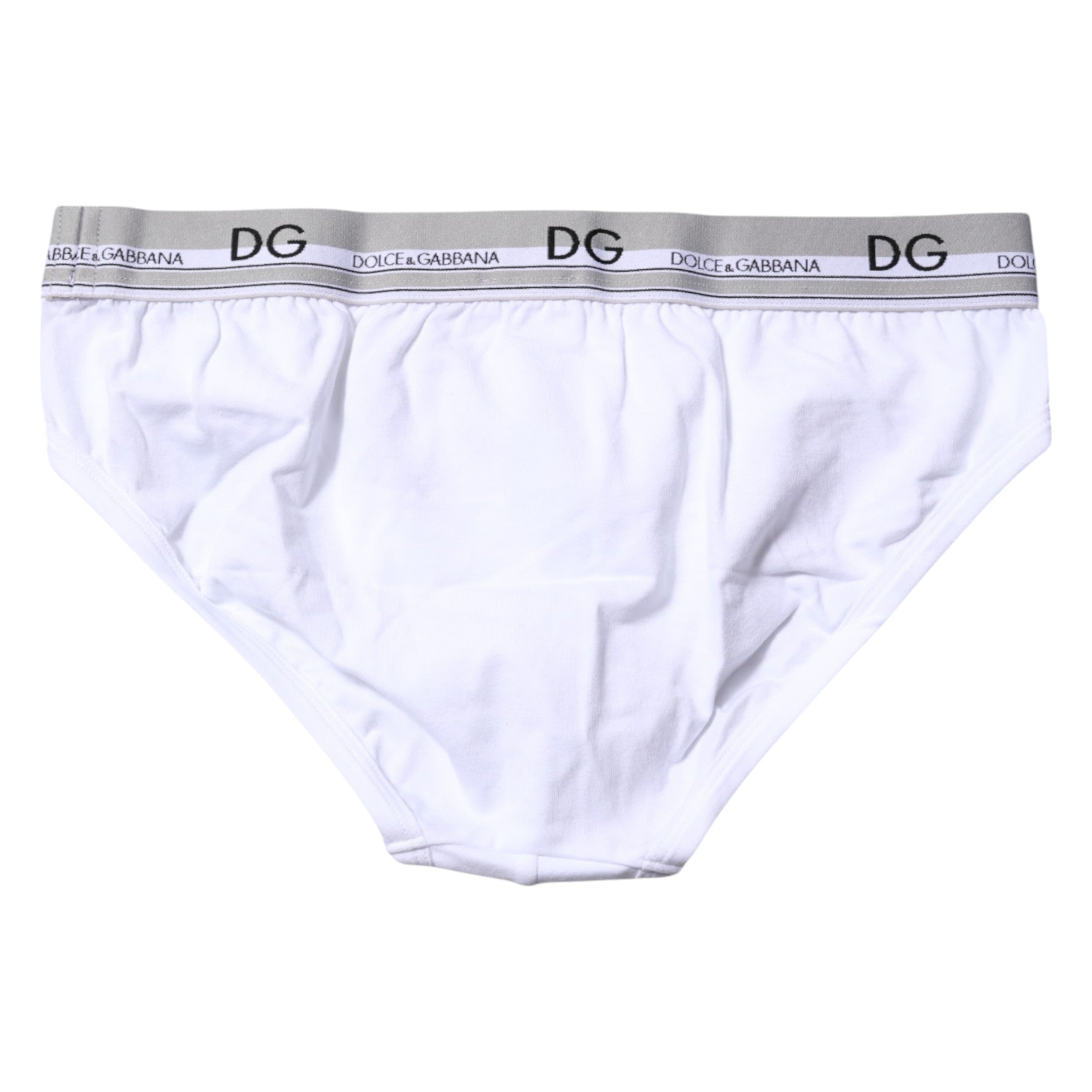 Dolce & Gabbana White Cotton Stretch Regular Brief Underwear