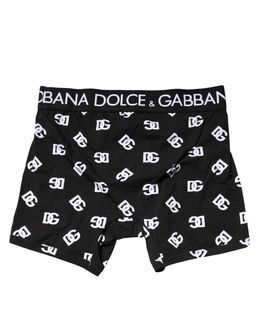 Dolce & Gabbana Black Logo Waist Regular Boxer Brief Underwear