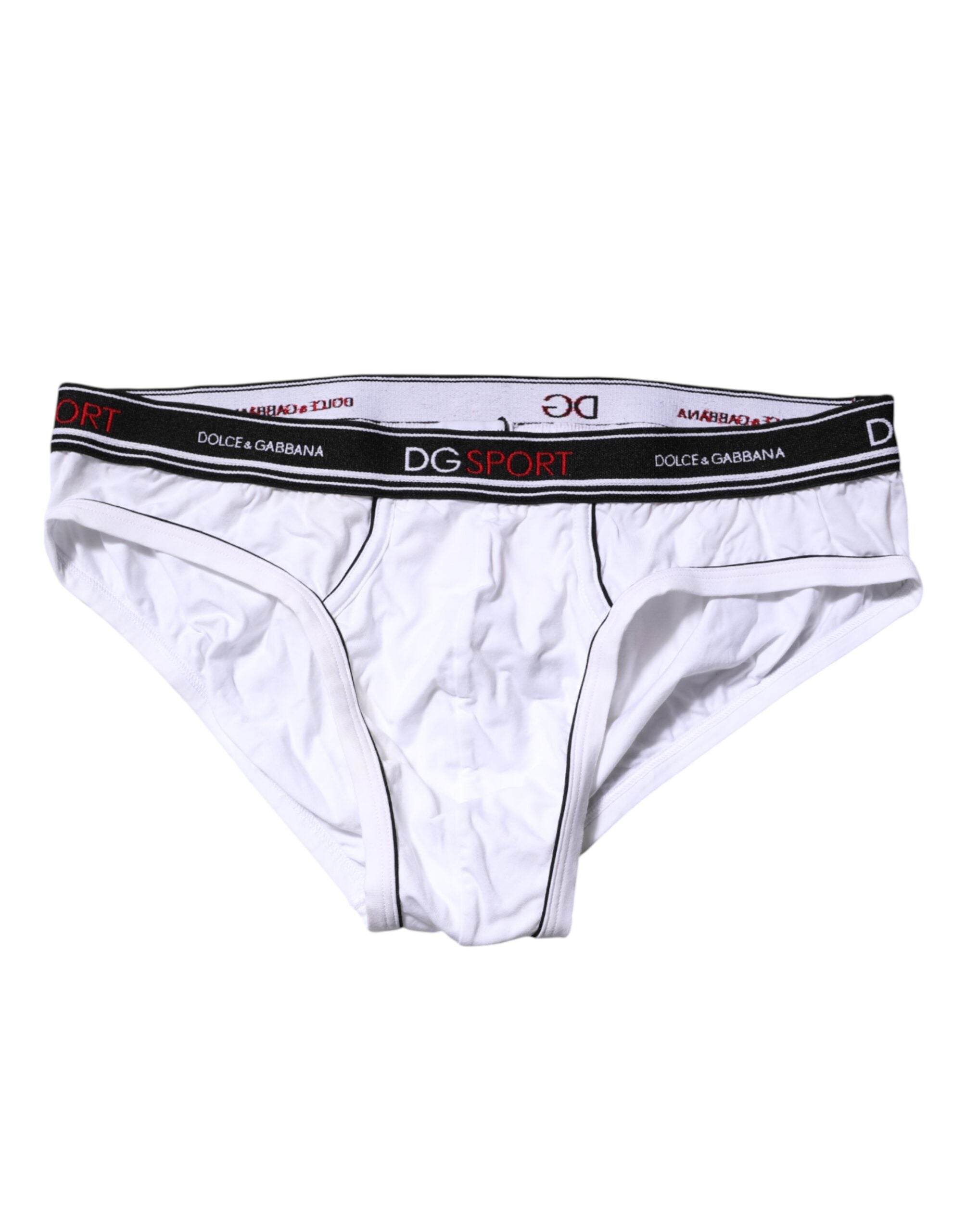 Dolce & Gabbana White Cotton Stretch Regular Brief Underwear