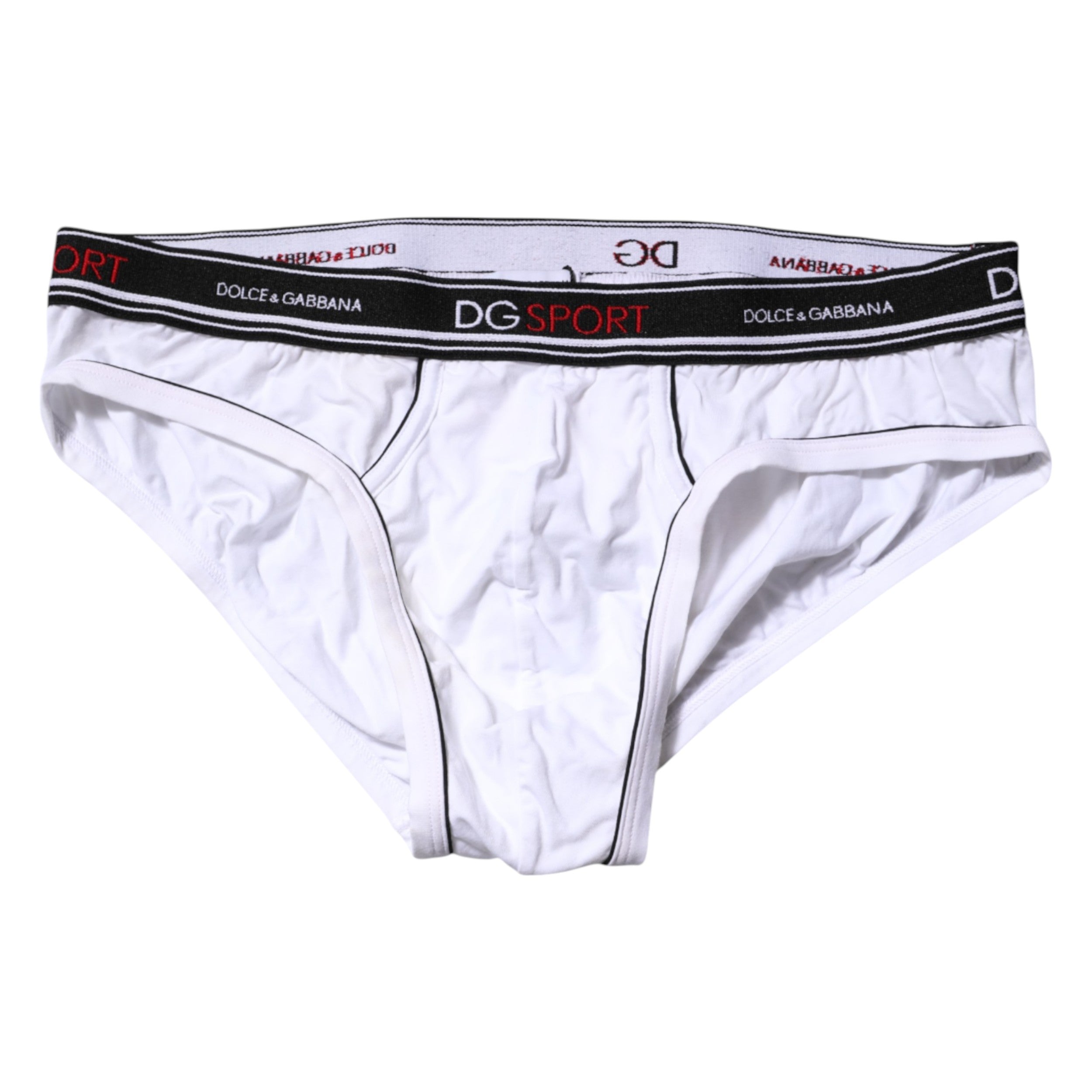 Dolce & Gabbana White Cotton Stretch Regular Brief Underwear