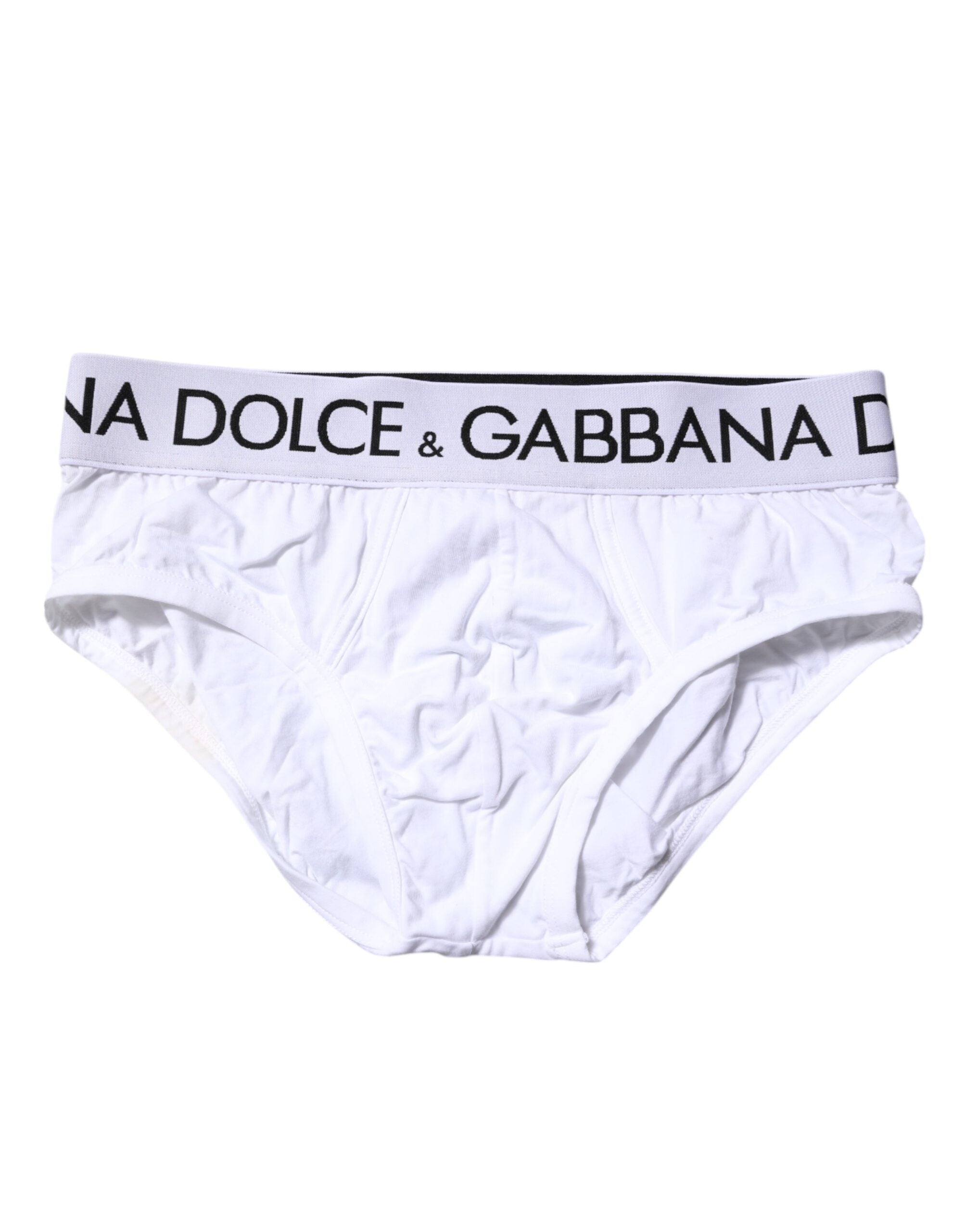 Dolce & Gabbana White Cotton Stretch Regular Brief Underwear