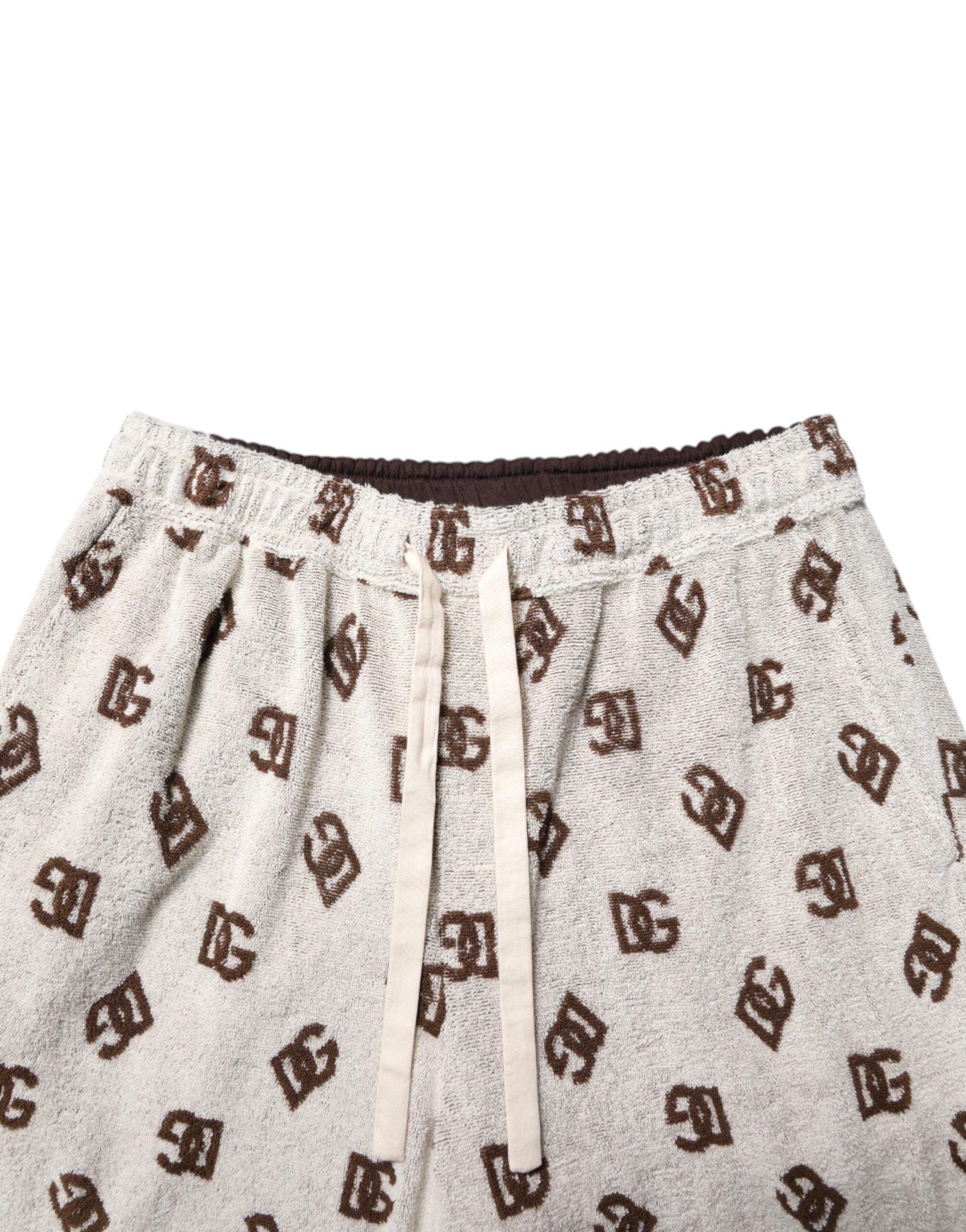 Dolce & Gabbana White Logo Print Jogger Men Sweatpants Pants