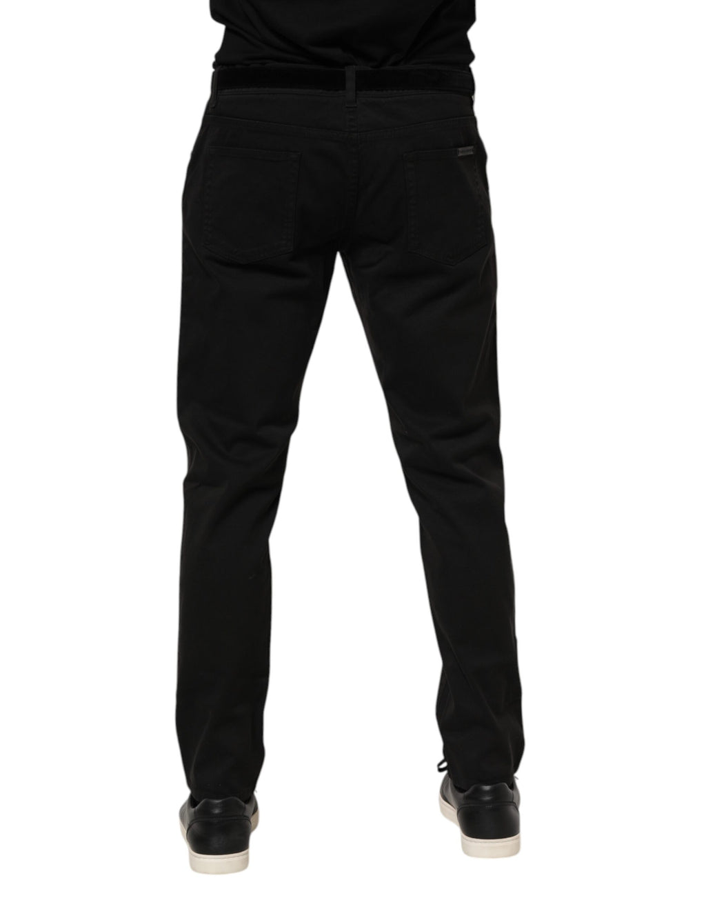 Dolce & Gabbana Black Cotton GOLD Skinny Denim Jeans