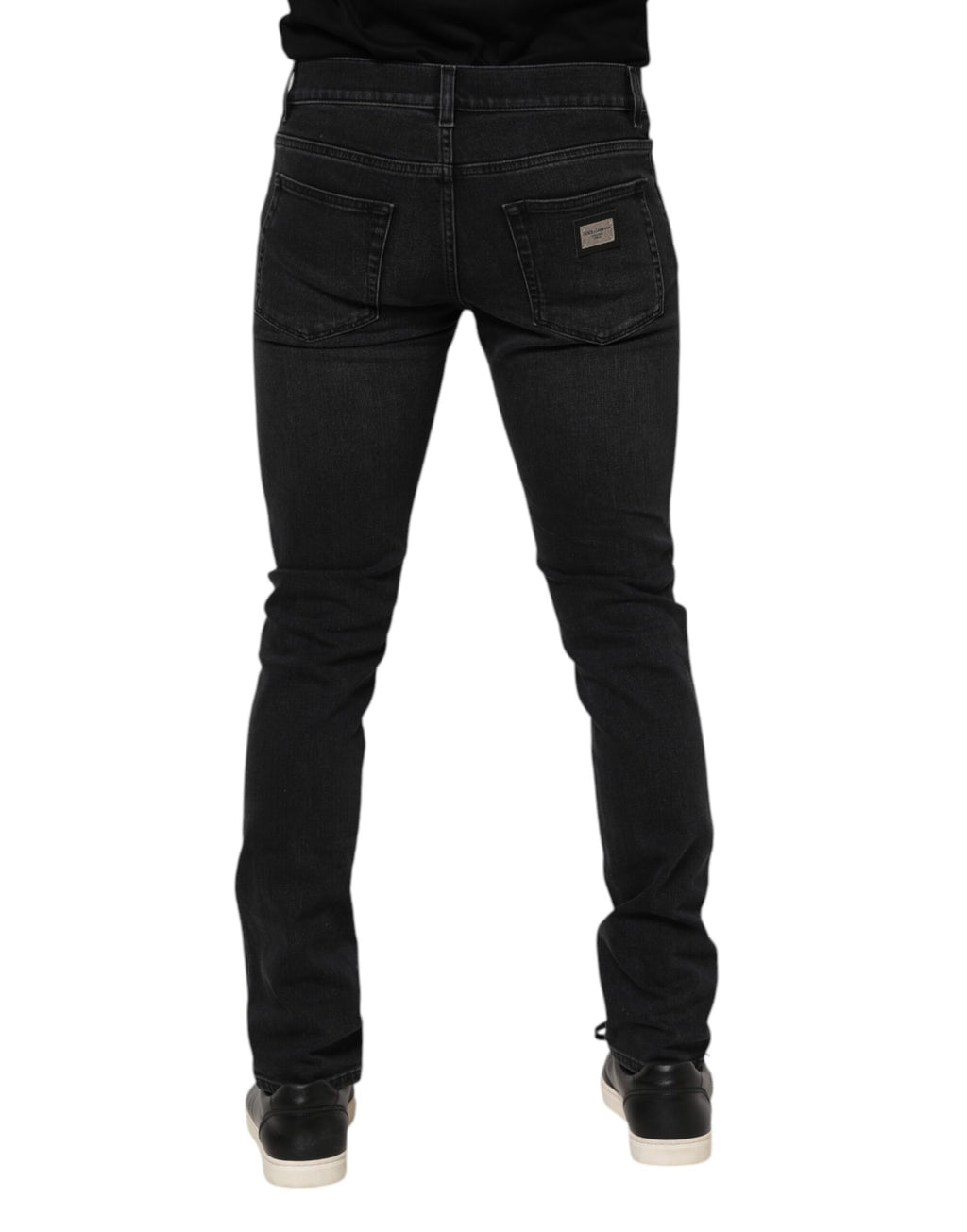 Dolce & Gabbana Black Washed Cotton Skinny Denim Jeans