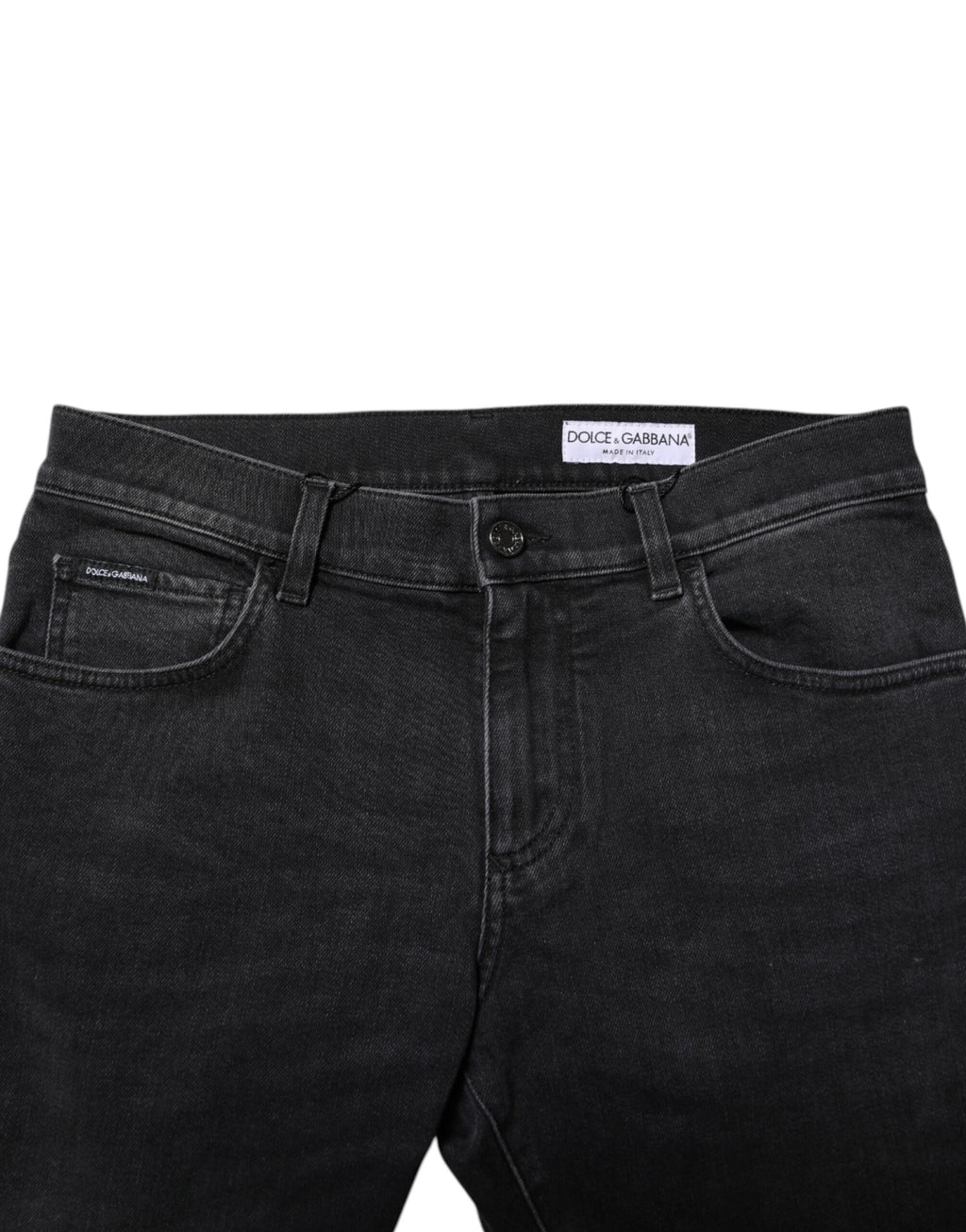 Dolce & Gabbana Black Washed Cotton Skinny Denim Jeans