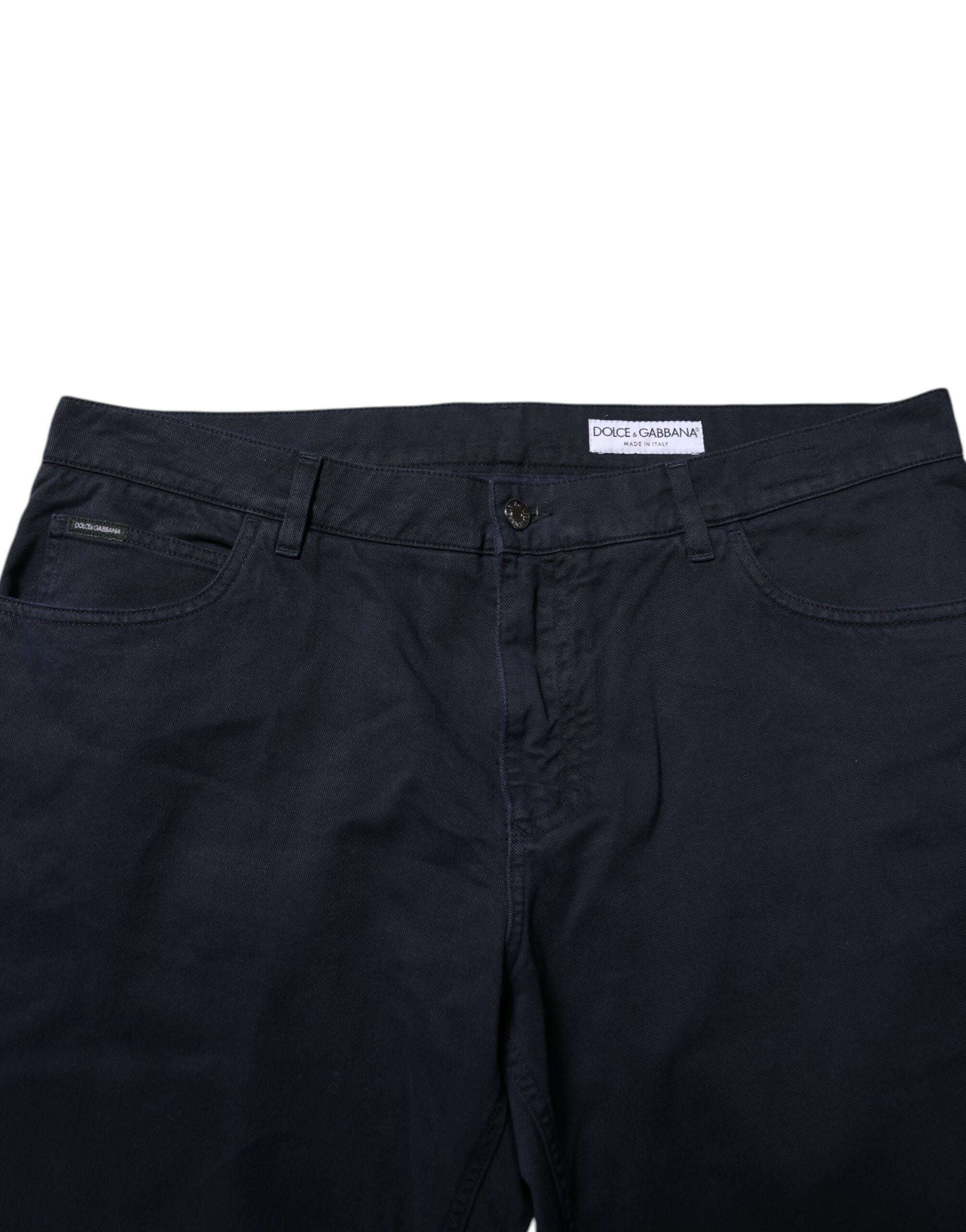 Dolce & Gabbana Black Cotton Tapered Denim Jeans