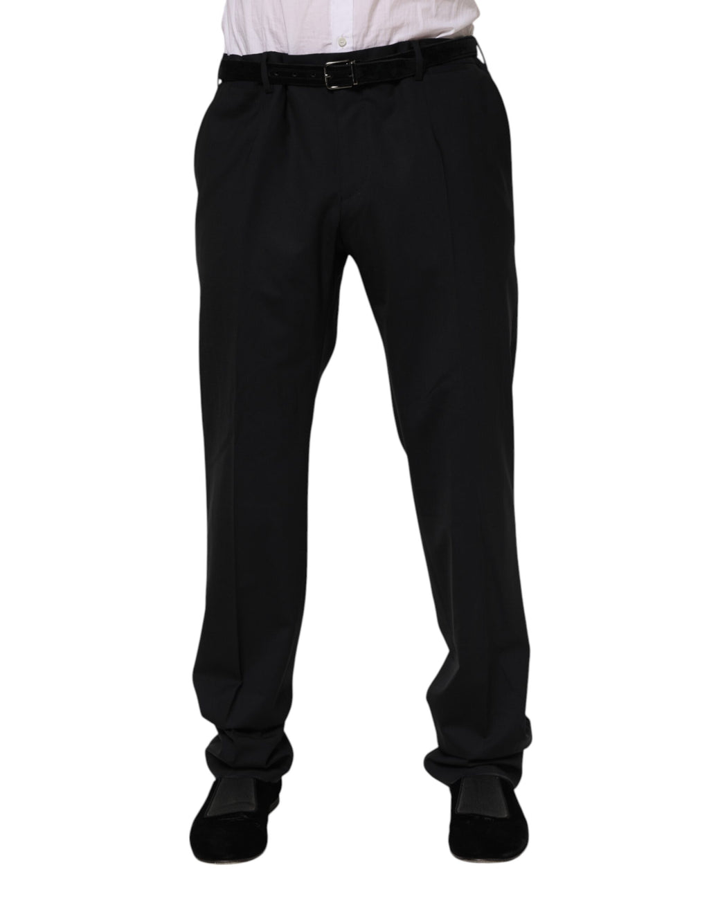 Dolce & Gabbana Black Wool Formal Dress Pants