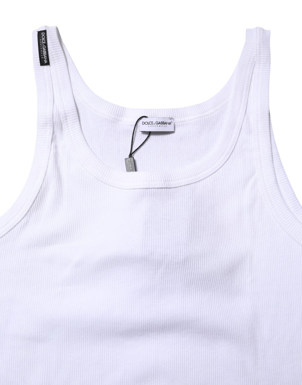 Dolce & Gabbana White Cotton Sleeveless Underwear Tank T-shirt