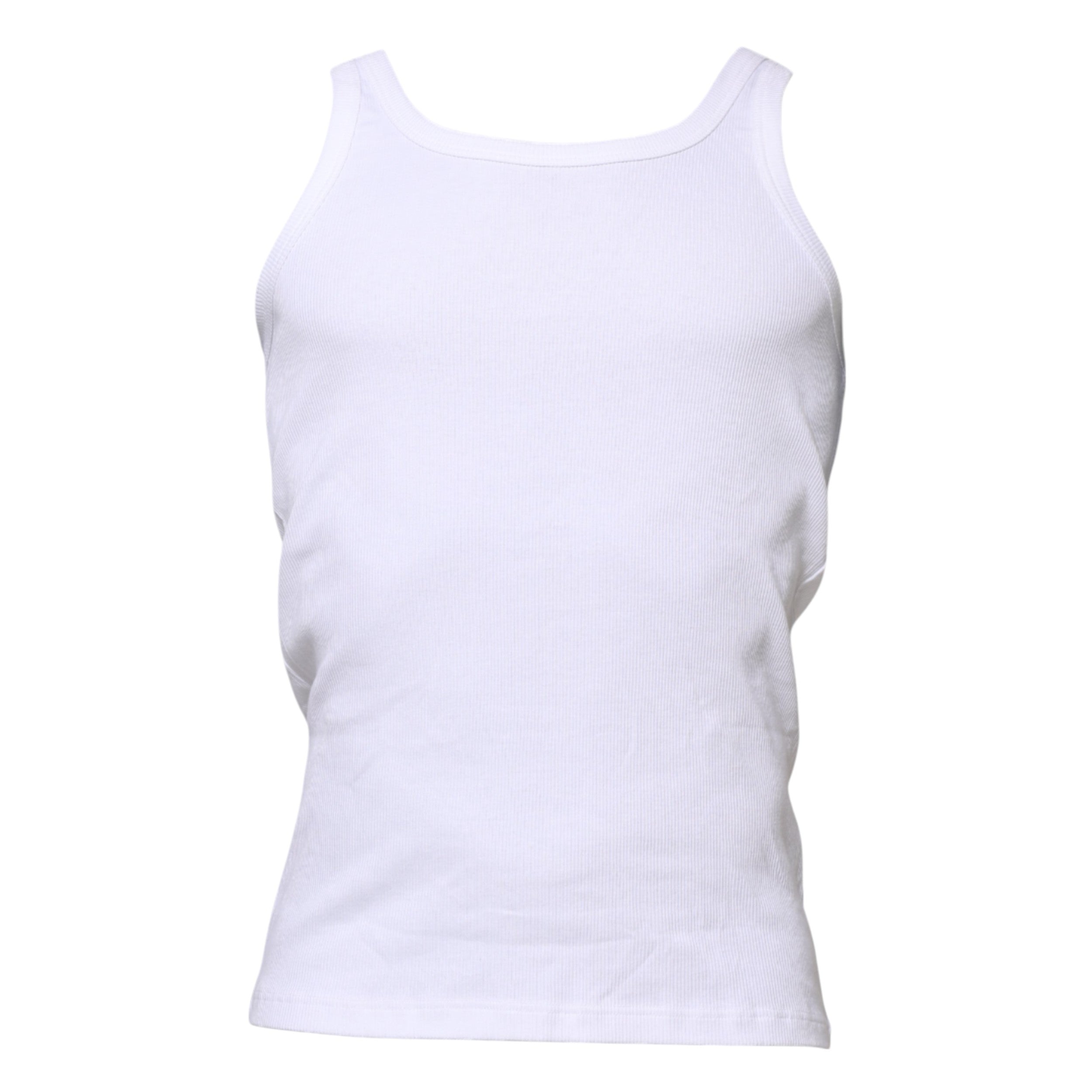 Dolce & Gabbana White Cotton Sleeveless Underwear Tank T-shirt