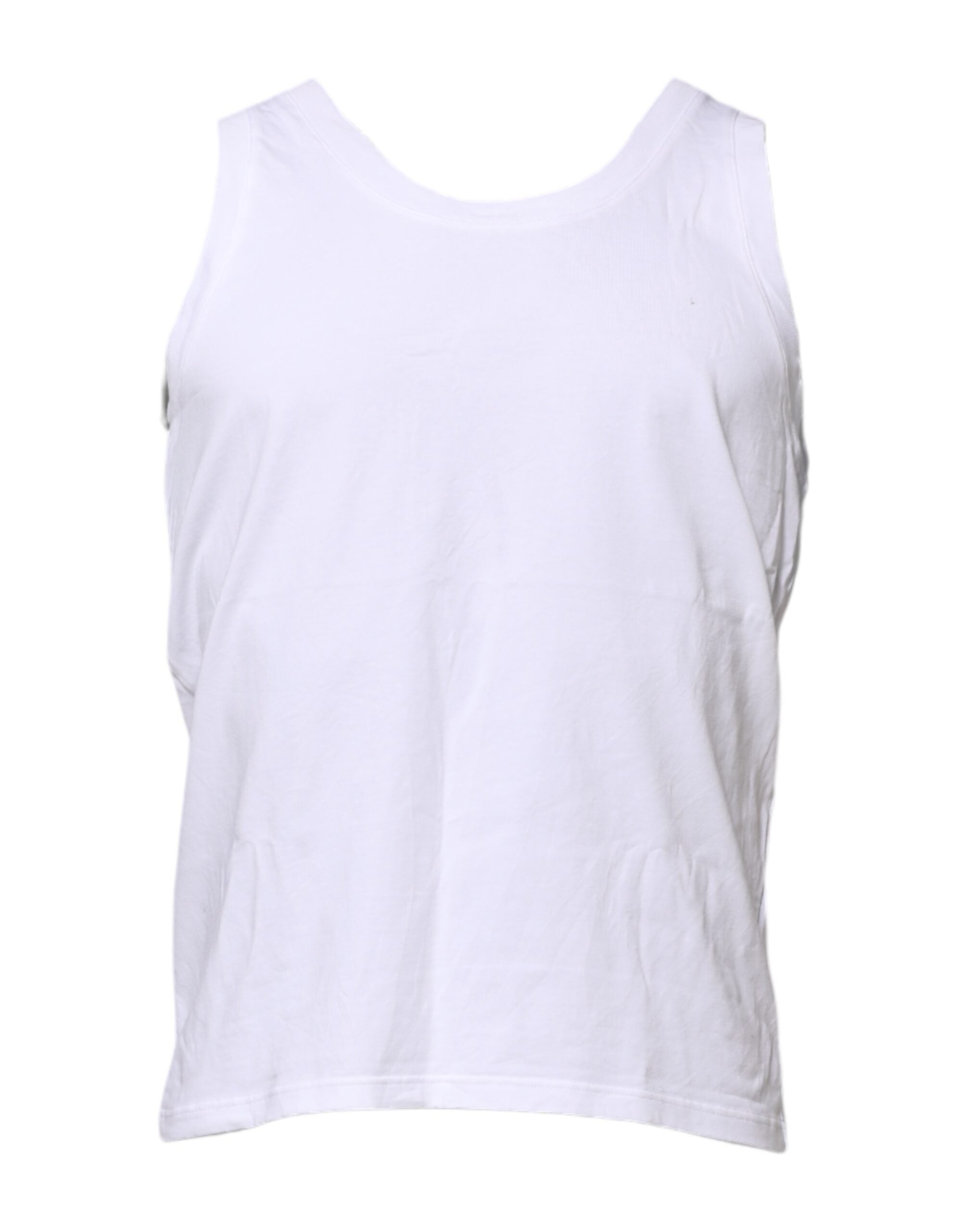 Dolce & Gabbana White Cotton Sleeveless Underwear Tank T-shirt