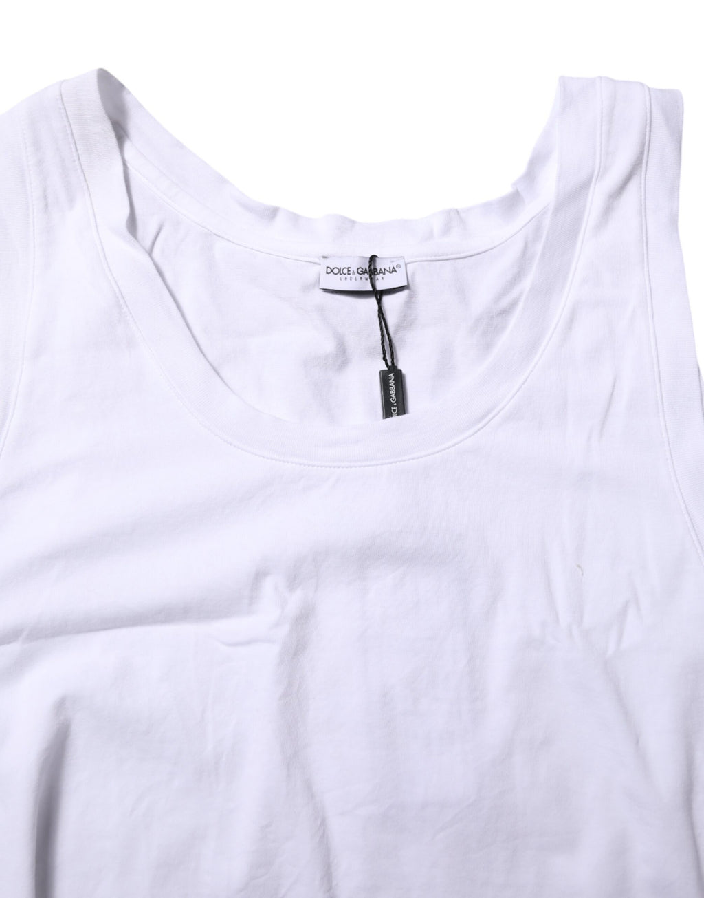Dolce & Gabbana White Cotton Sleeveless Underwear Tank T-shirt