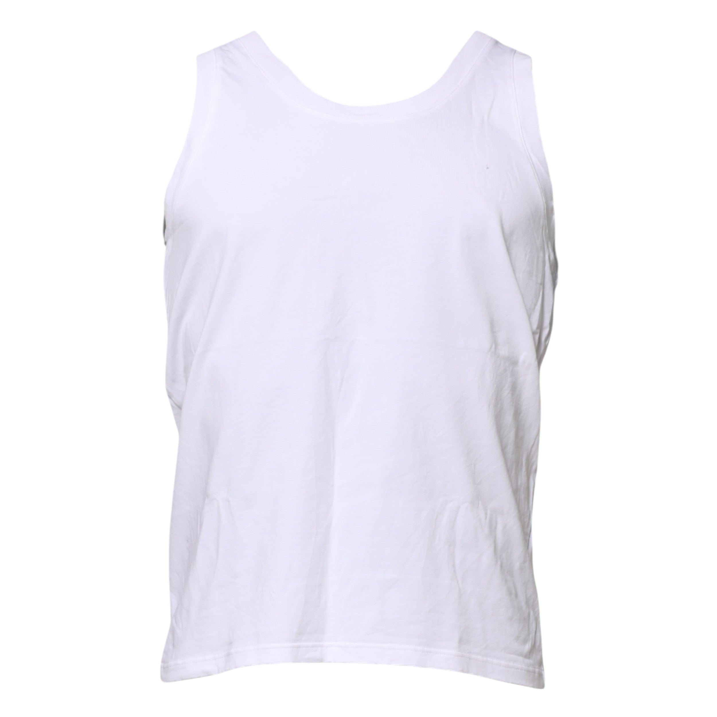Dolce & Gabbana White Cotton Sleeveless Underwear Tank T-shirt