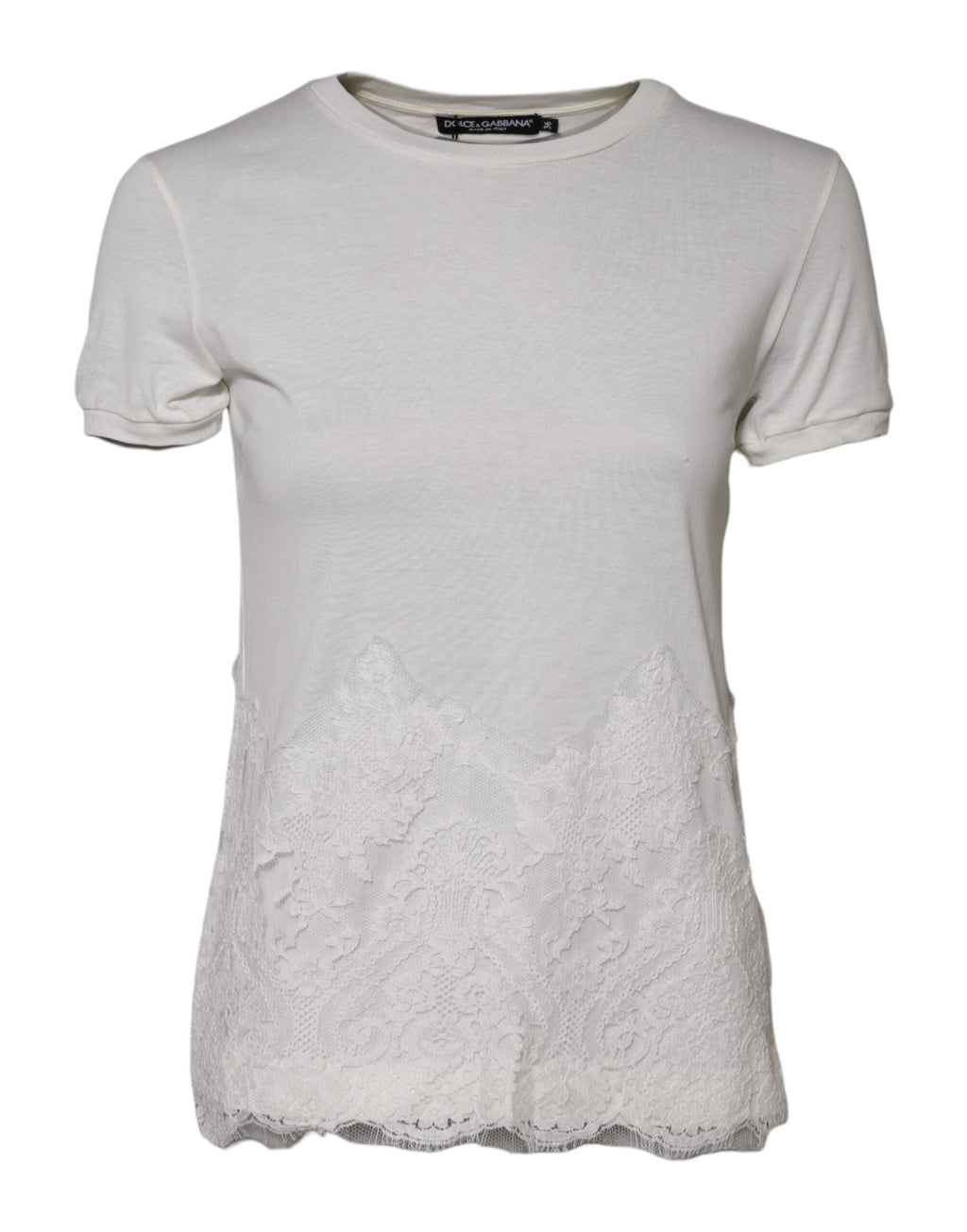 Dolce & Gabbana White Short Sleeves Round Neck T-shirt