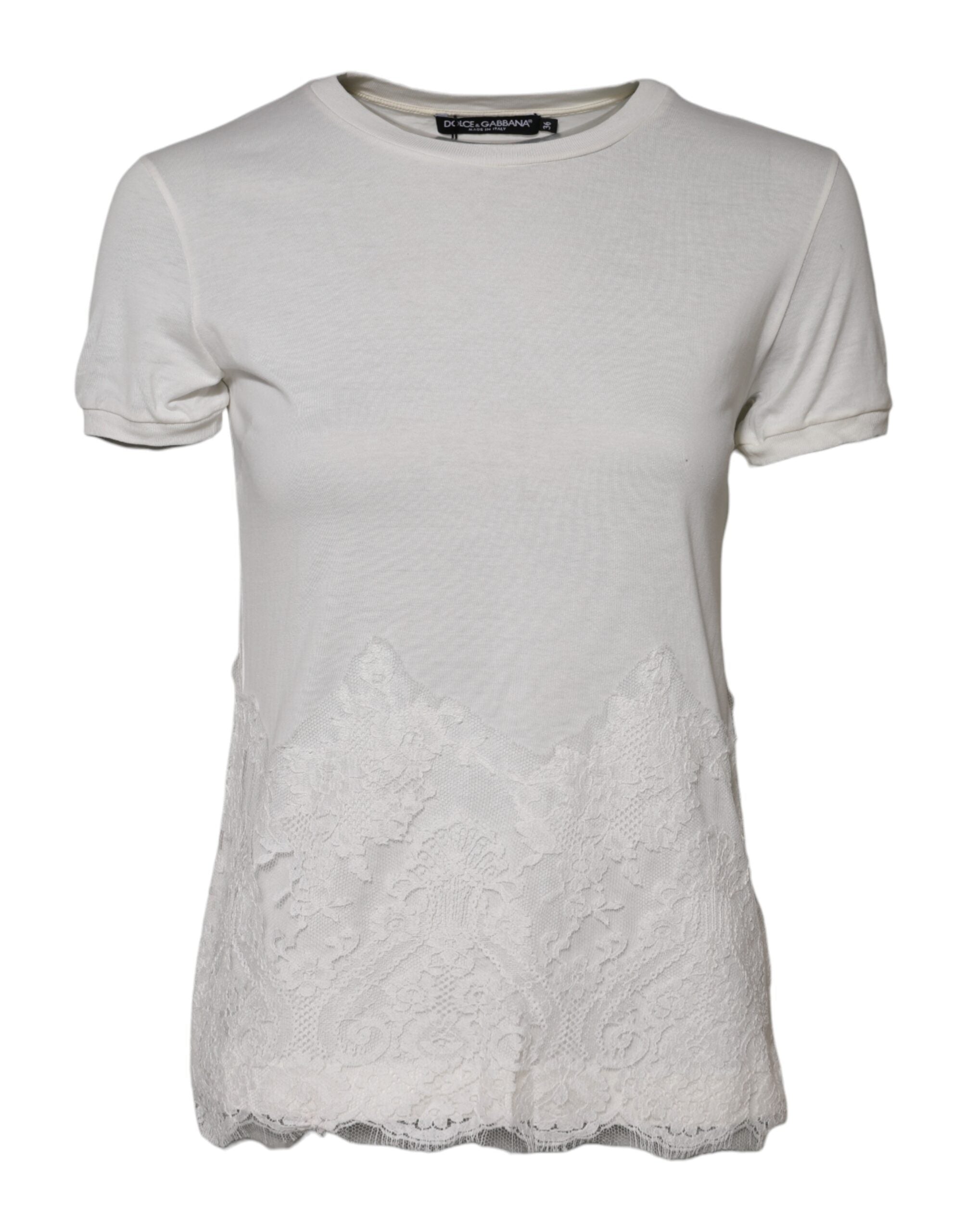 Dolce & Gabbana White Short Sleeves Round Neck T-shirt