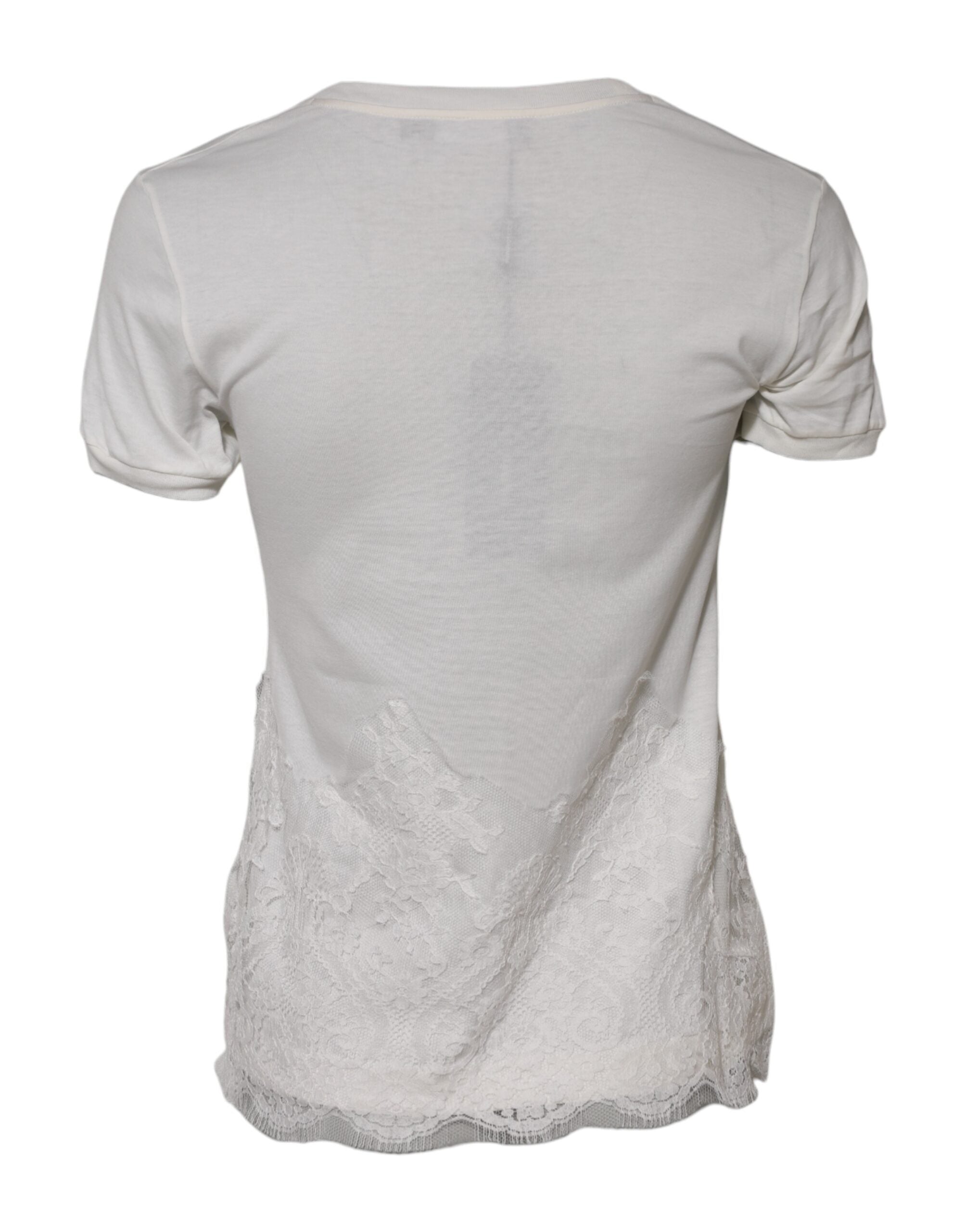 Dolce & Gabbana White Short Sleeves Round Neck T-shirt