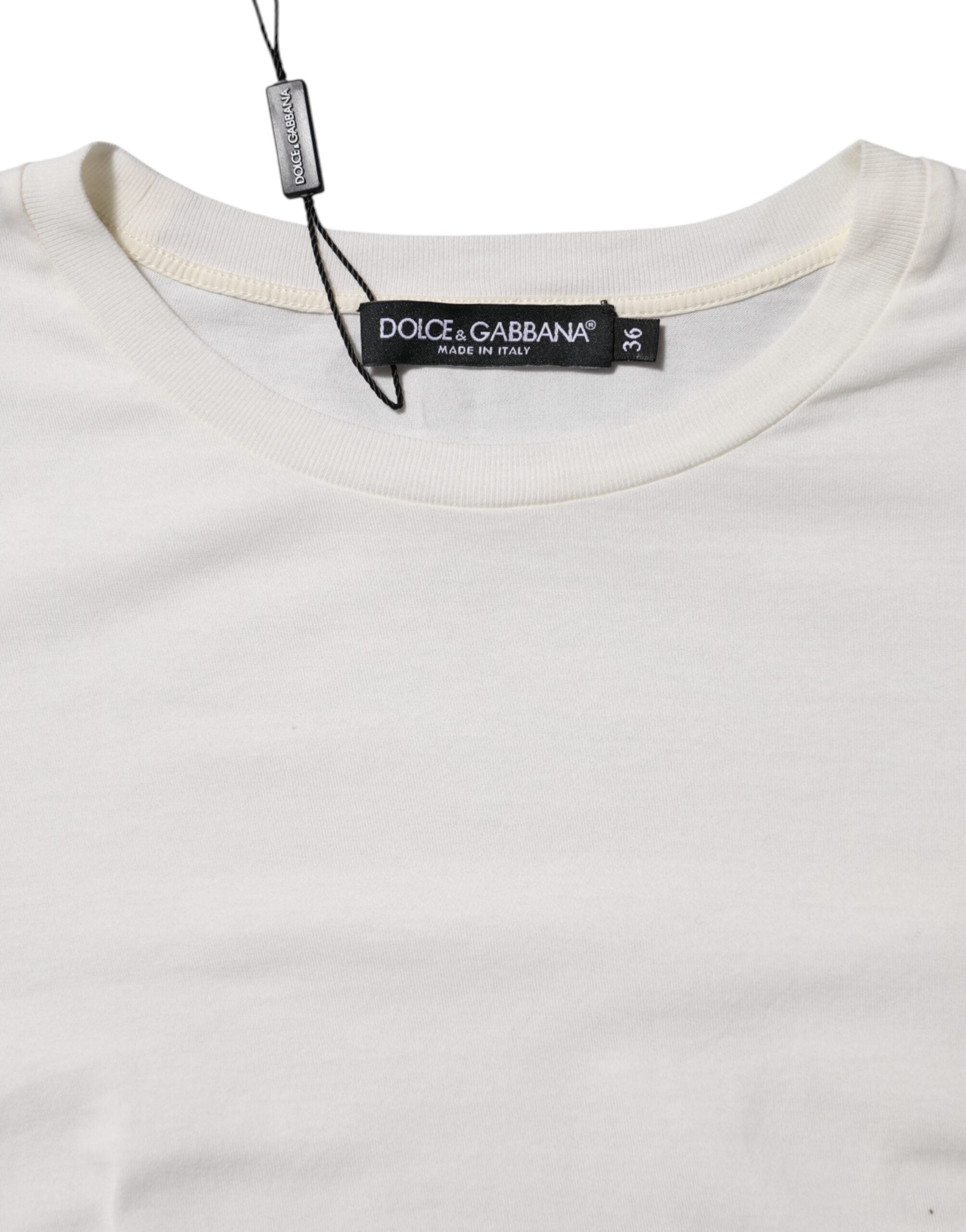 Dolce & Gabbana White Short Sleeves Round Neck T-shirt