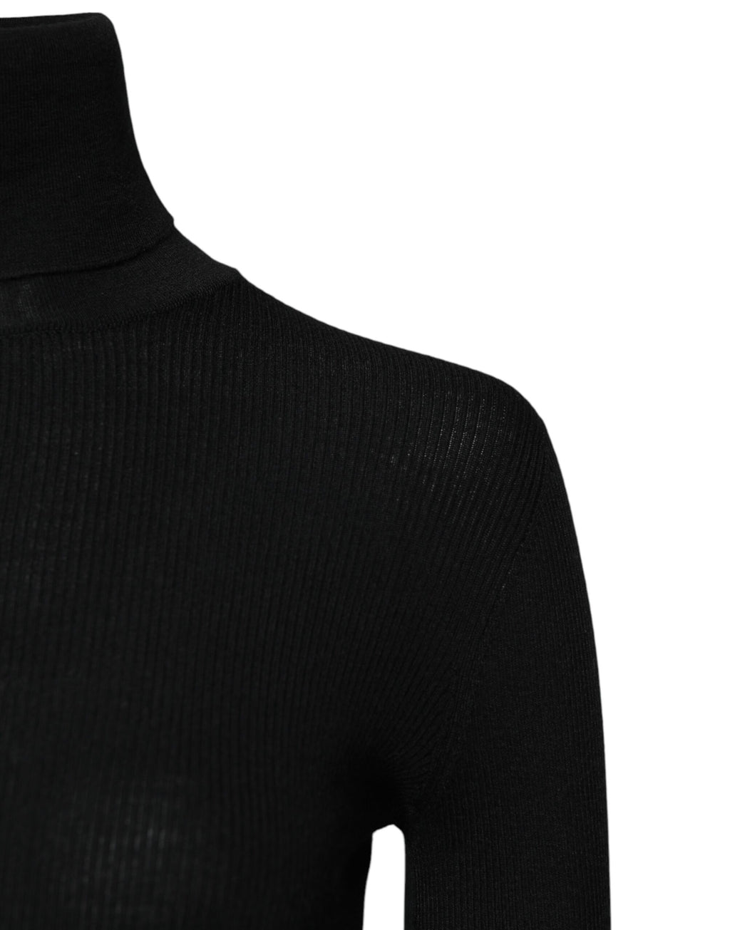 Dolce & Gabbana Black Cashmere Turtleneck Knitted Blouse Top