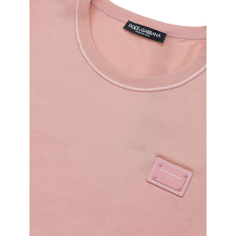 Dolce & Gabbana Pink Cotton T-Shirt
