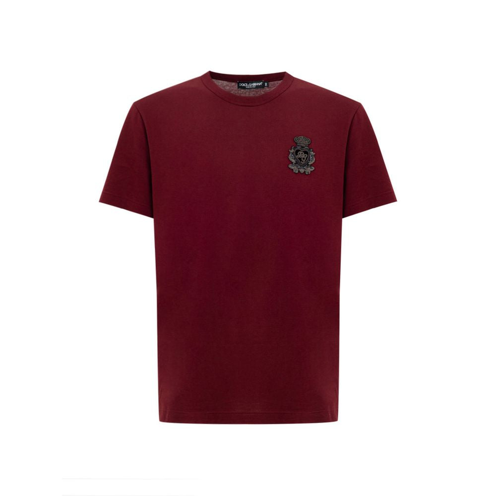 Dolce & Gabbana Bordeaux Cotton T-Shirt