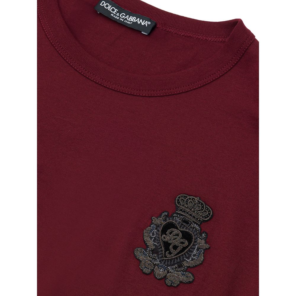 Dolce & Gabbana Bordeaux Cotton T-Shirt