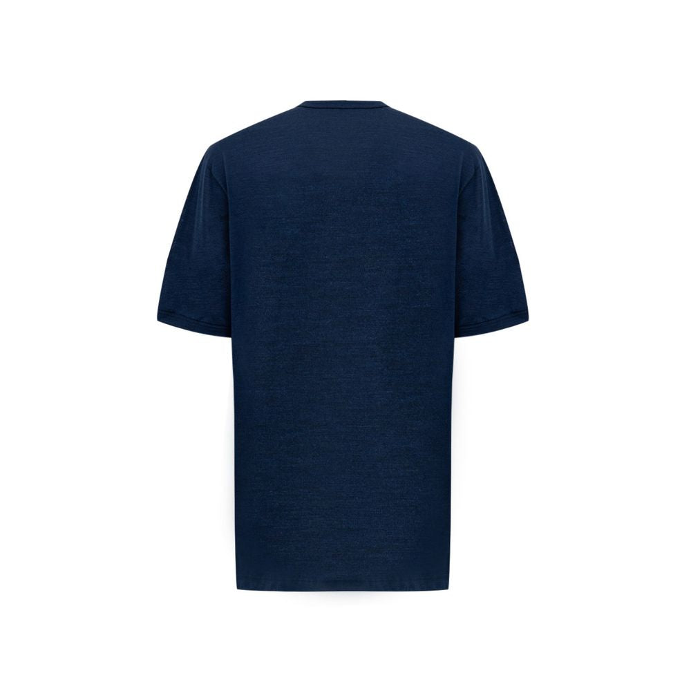 Dolce & Gabbana Blue Silk T-Shirt