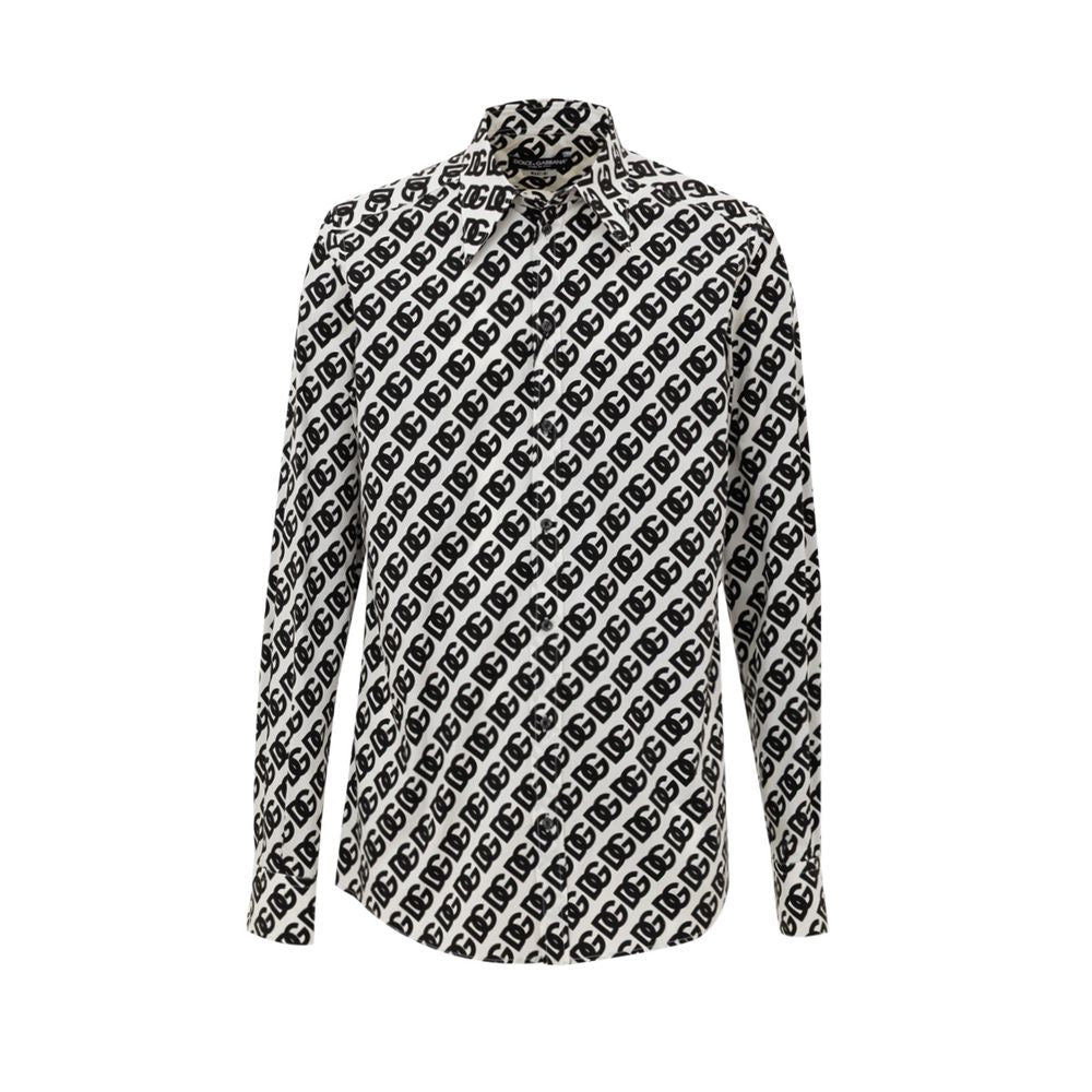 Dolce & Gabbana Black And White Cotton Shirt