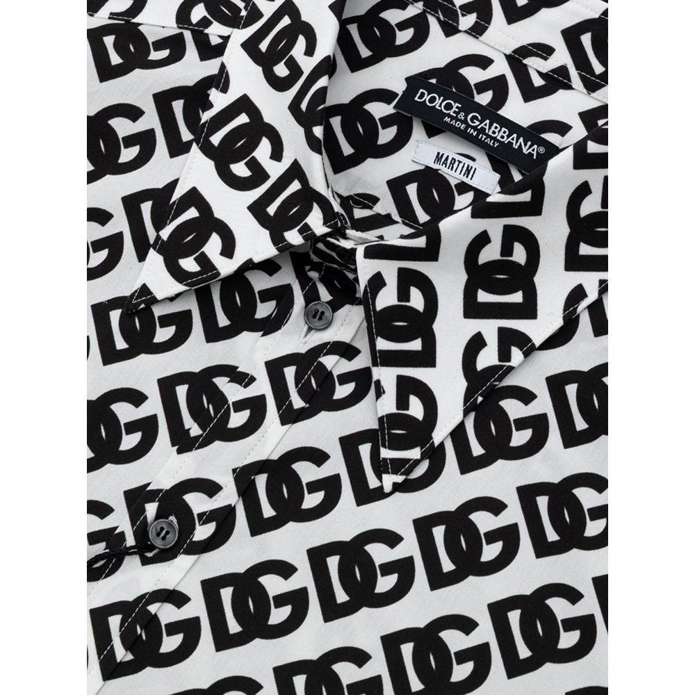 Dolce & Gabbana Black And White Cotton Shirt