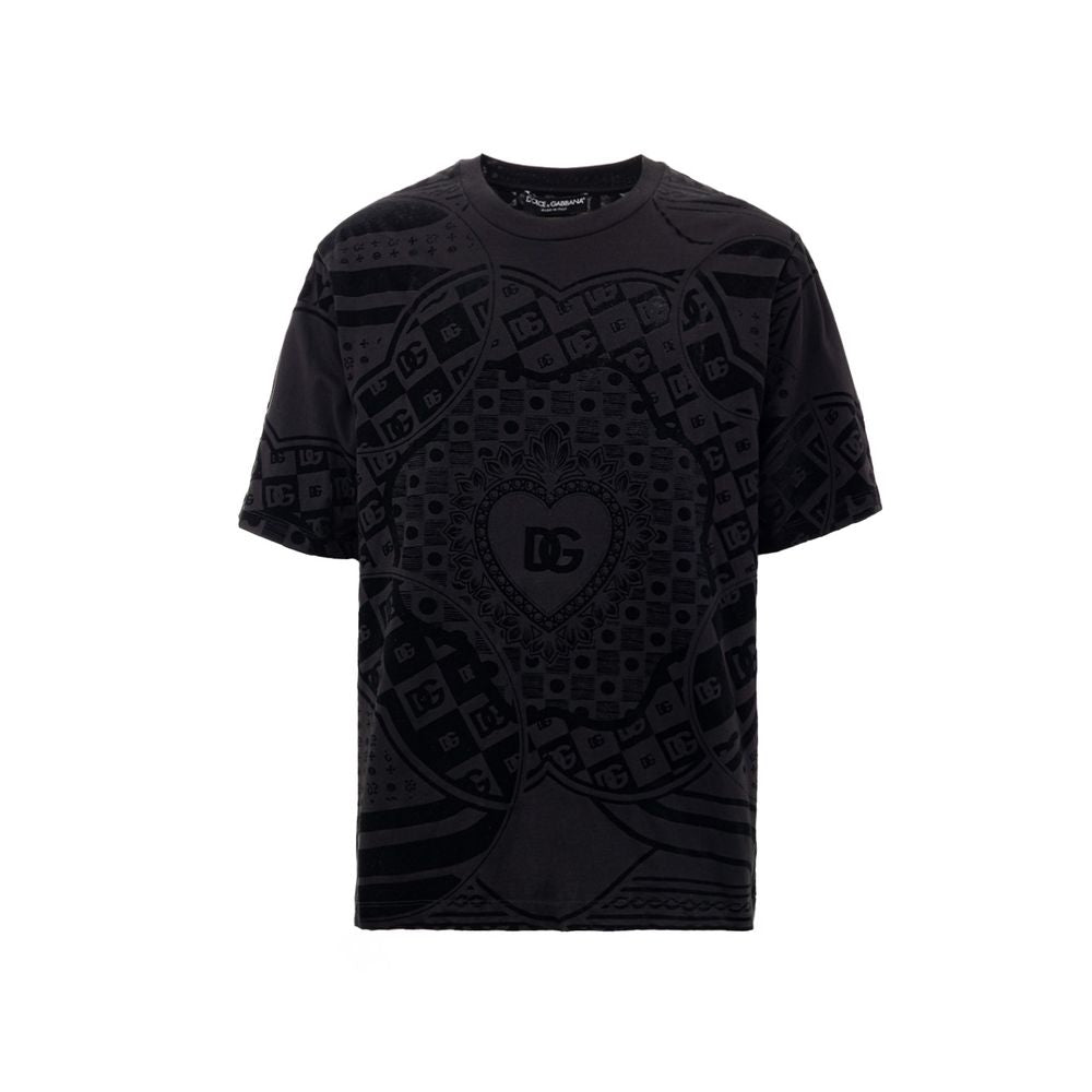 Dolce & Gabbana Black Cotton T-Shirt