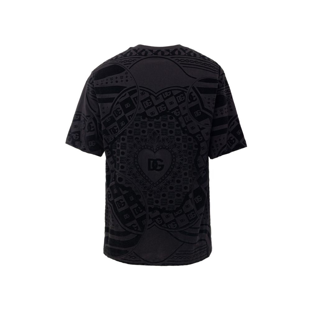 Dolce & Gabbana Black Cotton T-Shirt
