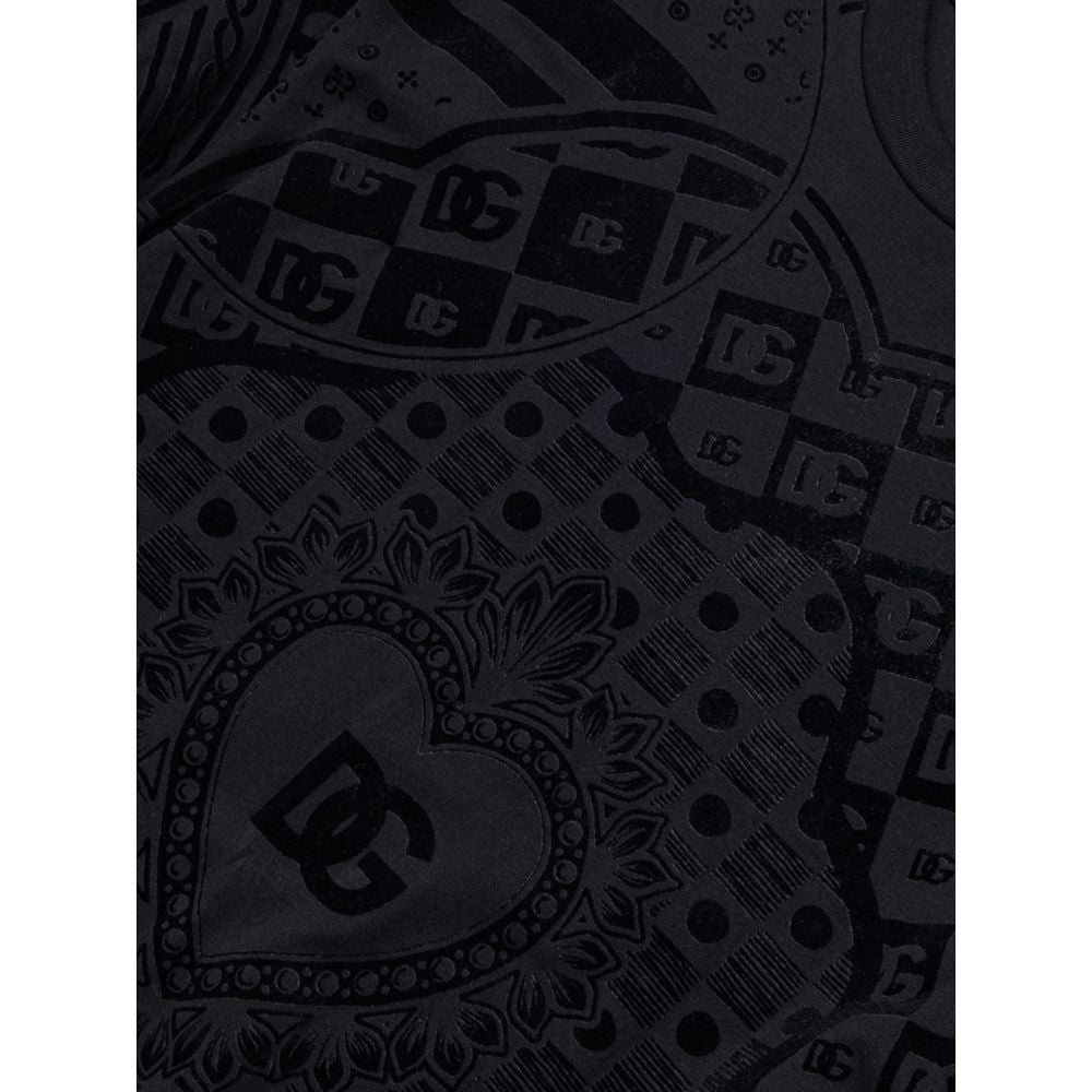 Dolce & Gabbana Black Cotton T-Shirt