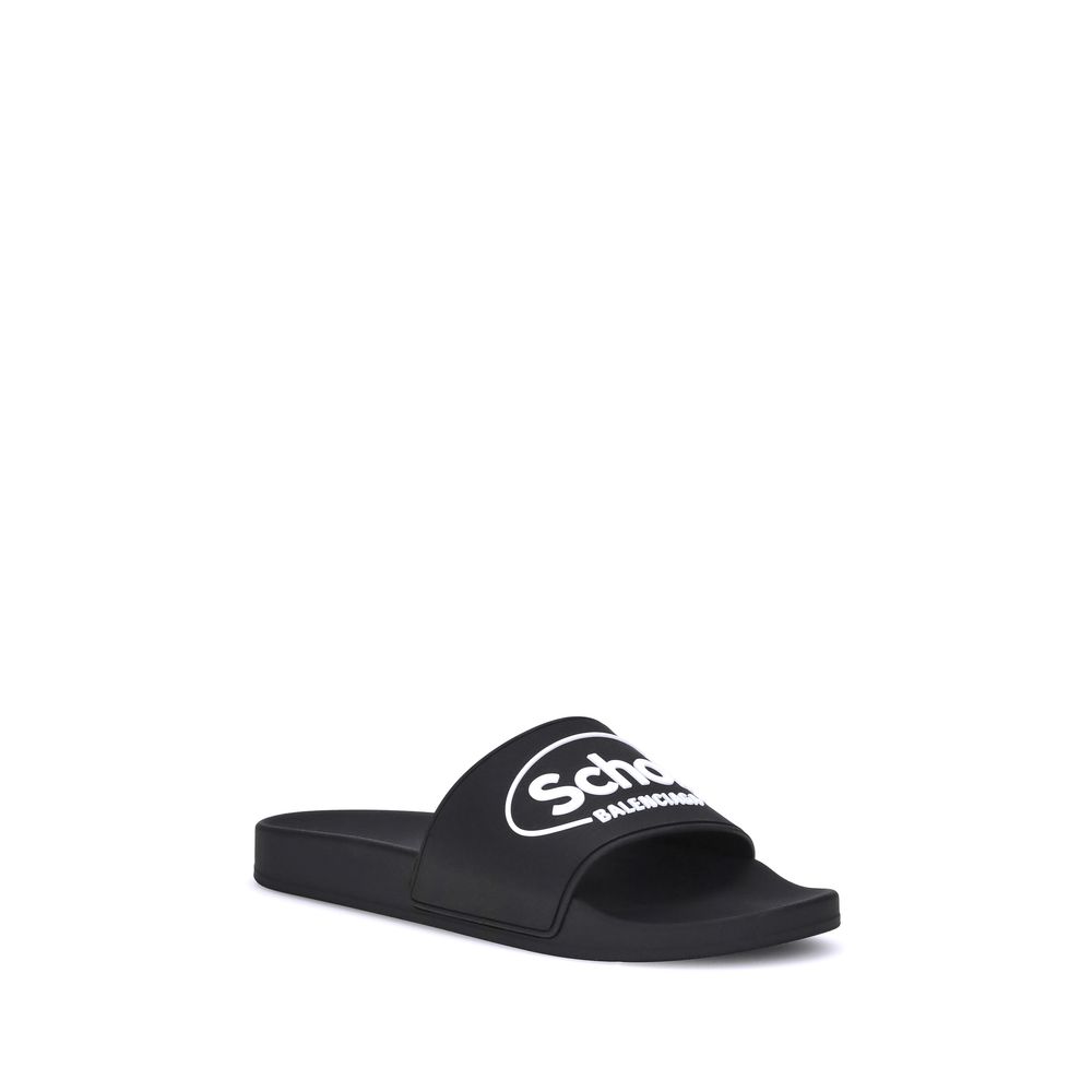 Balenciaga Black Rubber Sandals