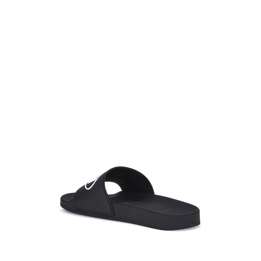 Balenciaga Black Rubber Sandals