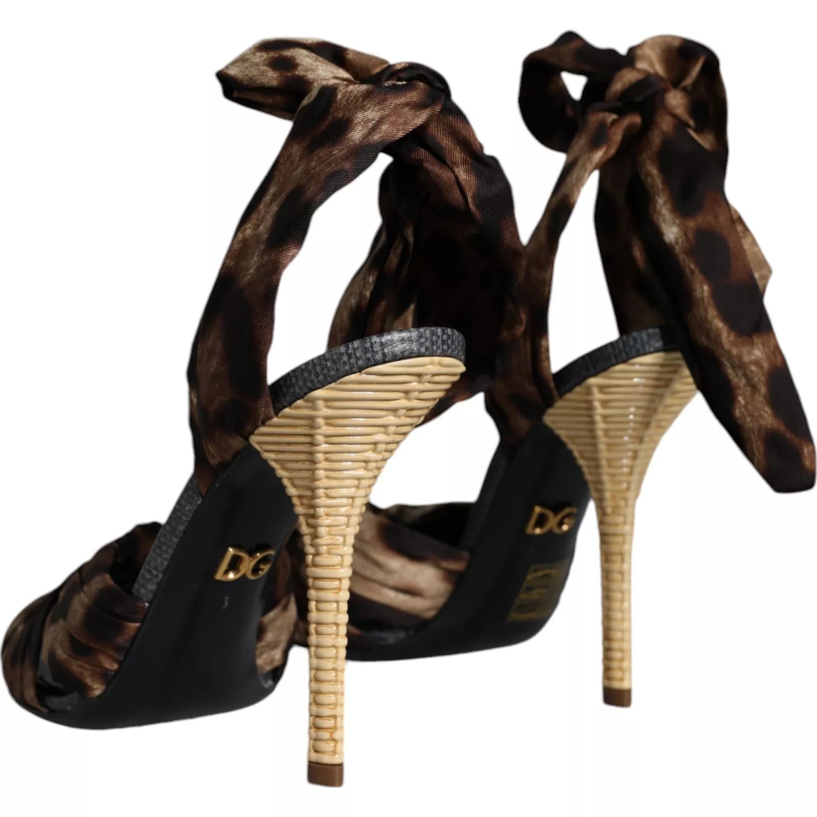 Dolce & Gabbana Brown Leopard Keira Heels Sandals Shoes