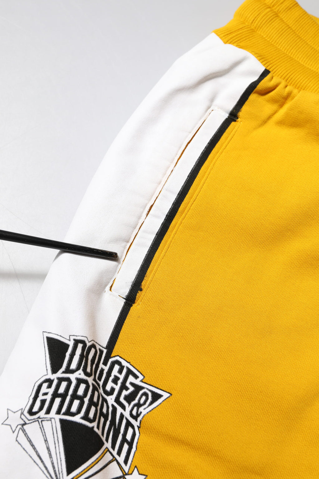 Dolce & Gabbana Yellow Cotton Sweatpants Jogger Pants