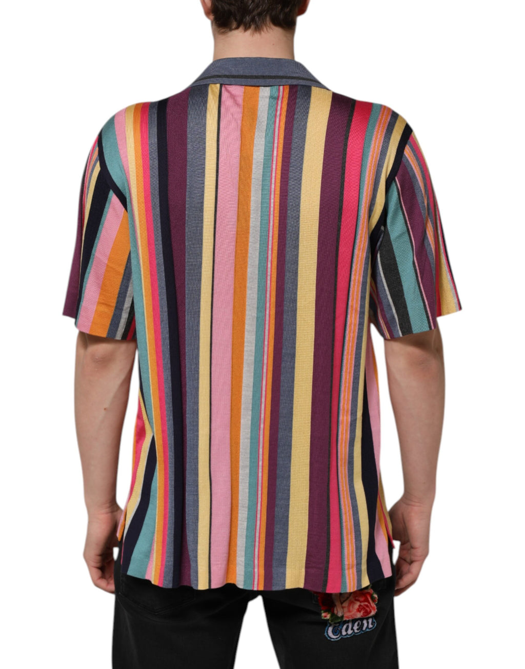 Dolce & Gabbana Multicolor Stripes Collared Men Polo T-shirt