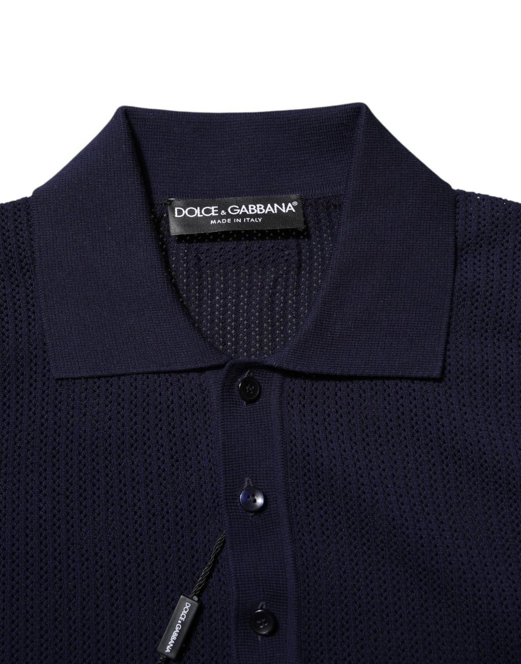 Dolce & Gabbana Dark Blue Short Sleeve Collared Polo T-shirt