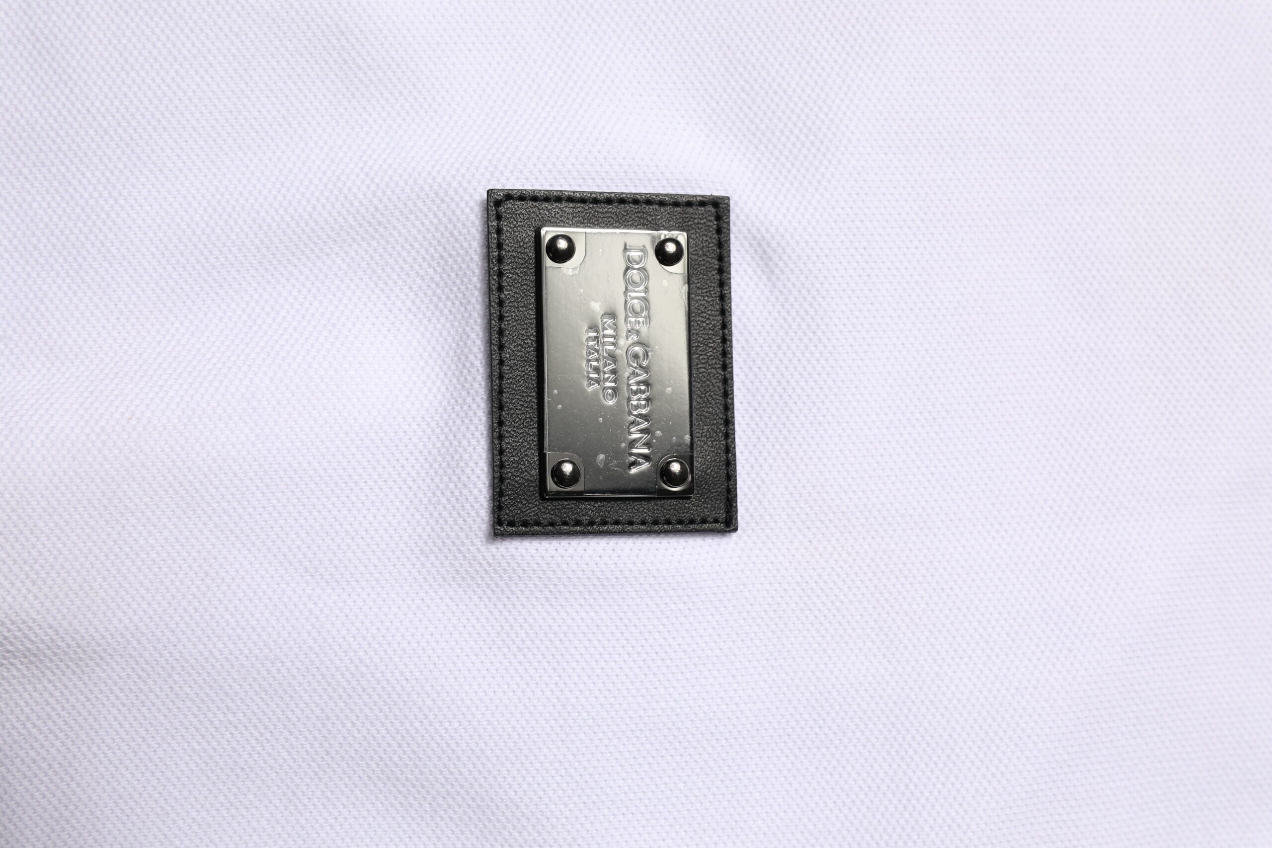 Dolce & Gabbana White Logo Short Sleeve Collared Polo T-shirt