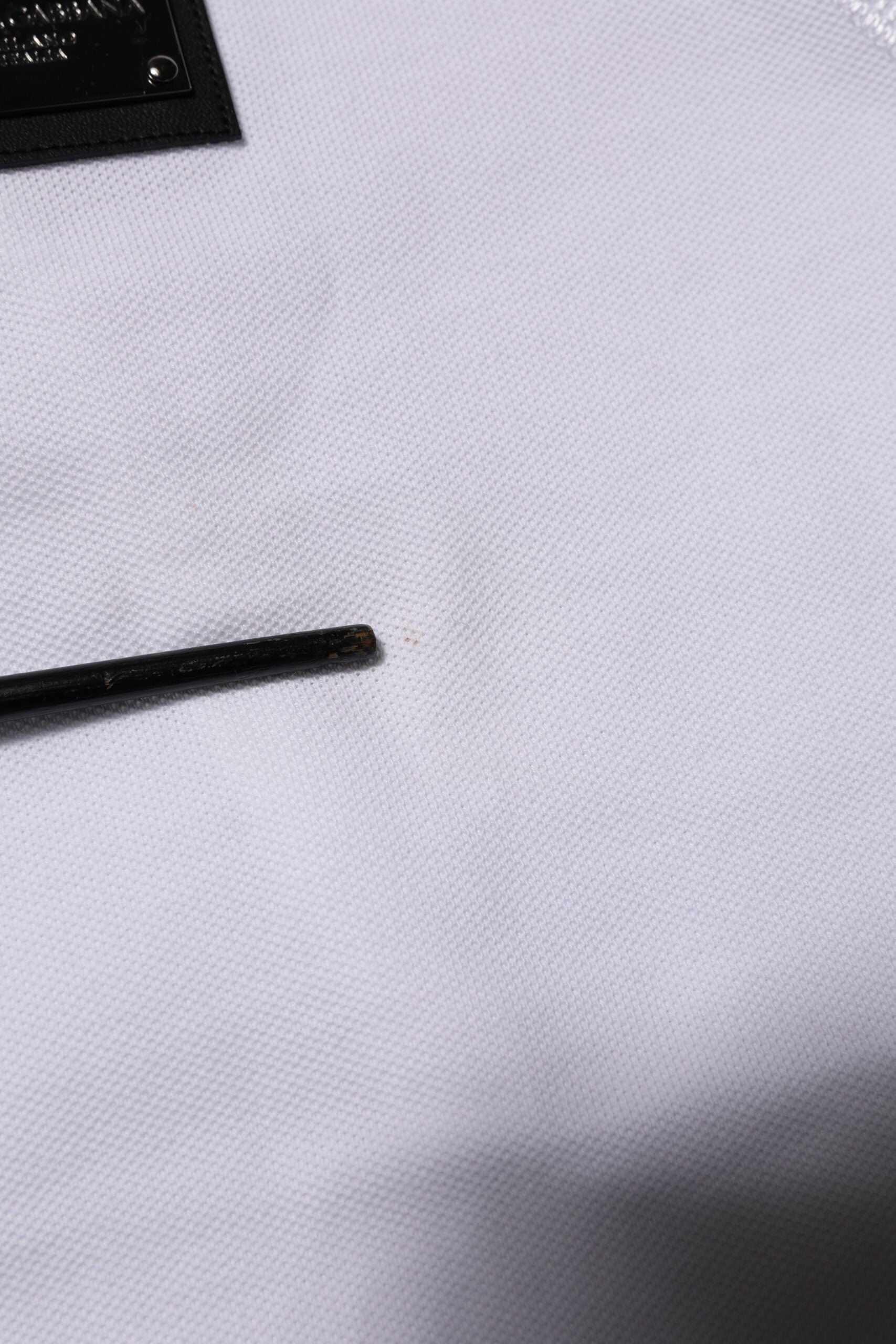 Dolce & Gabbana White Logo Short Sleeve Collared Polo T-shirt