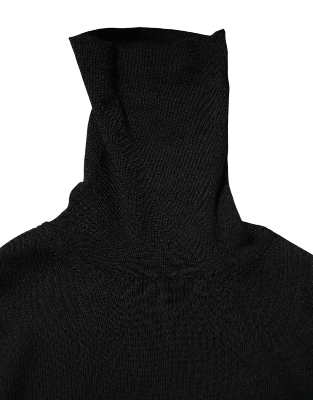 Dolce & Gabbana Black Long Sleeves Turtle Neck Mini Dress