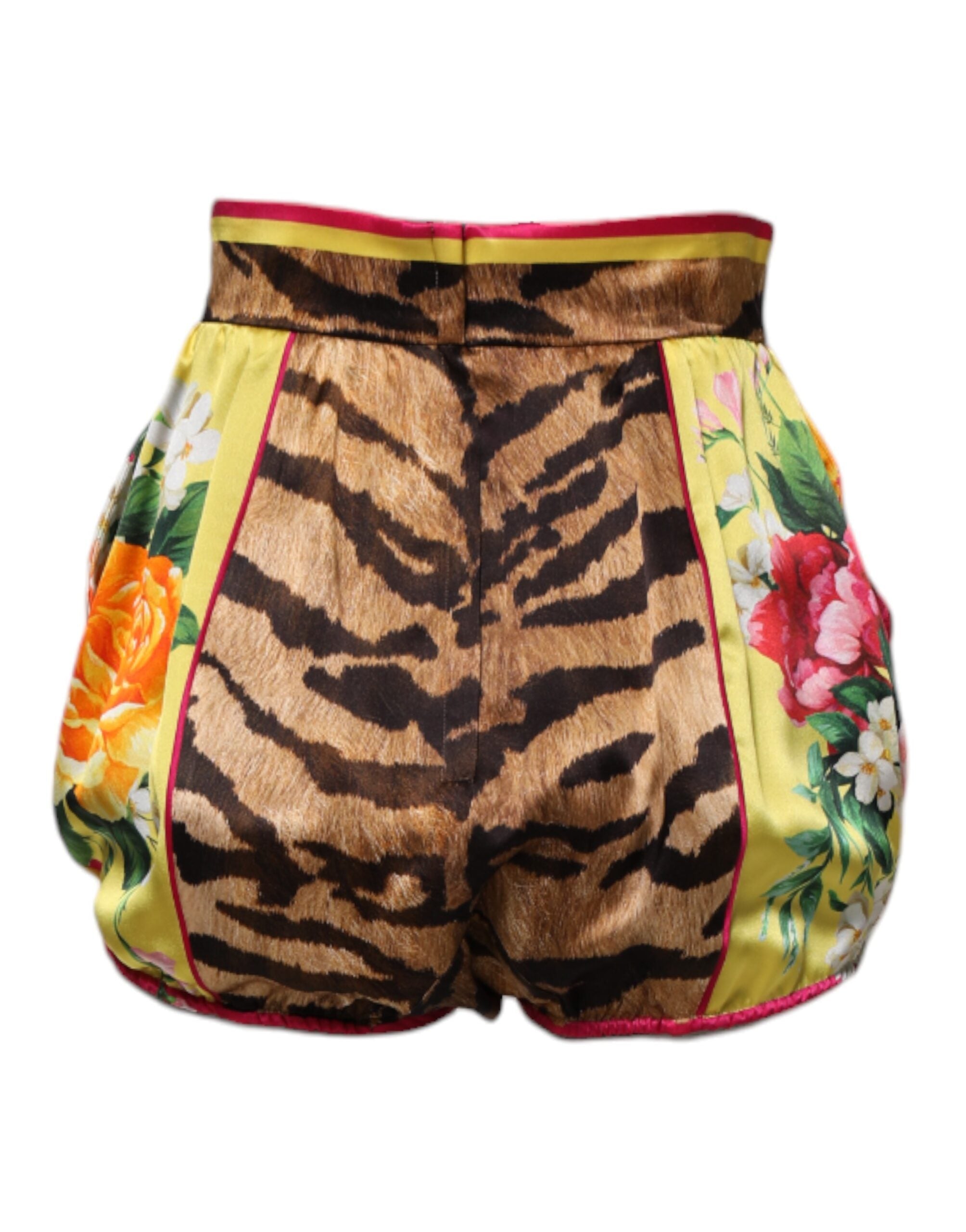 Dolce & Gabbana Multicolor Floral High Waist Hot Pants Shorts