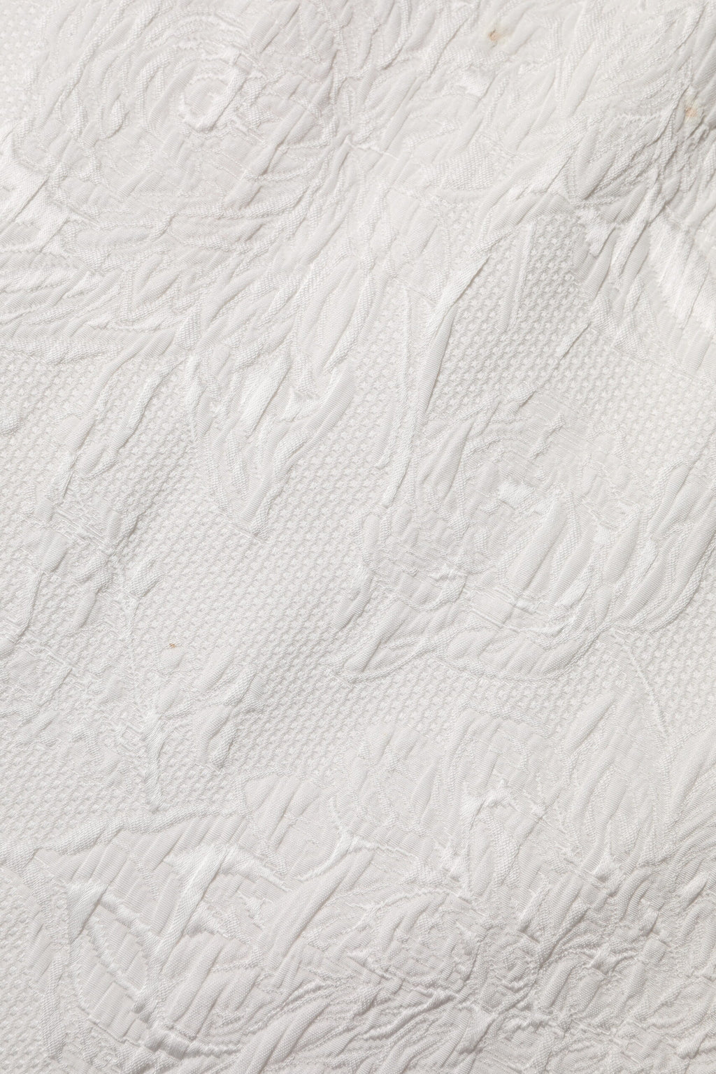 Dolce & Gabbana White Floral Brocade A-line High Waist Skirt