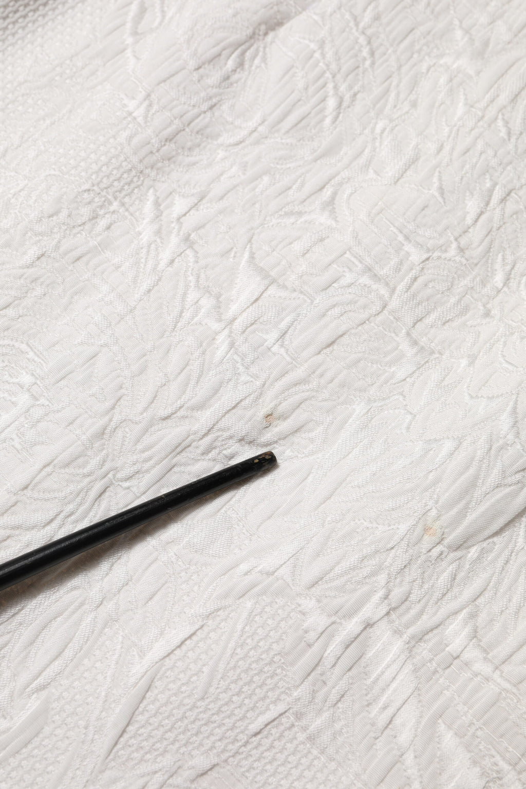 Dolce & Gabbana White Floral Brocade A-line High Waist Skirt