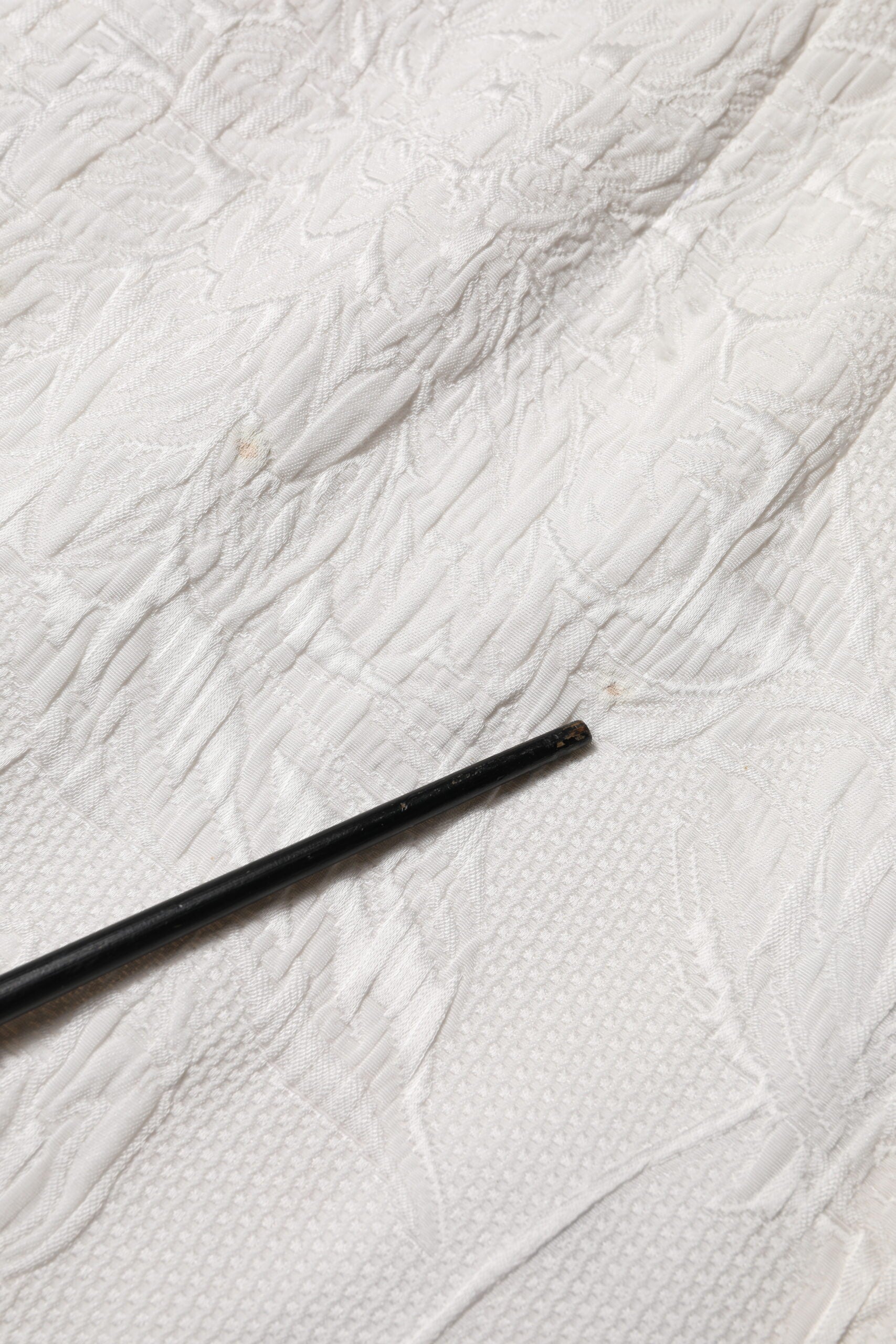 Dolce & Gabbana White Floral Brocade A-line High Waist Skirt