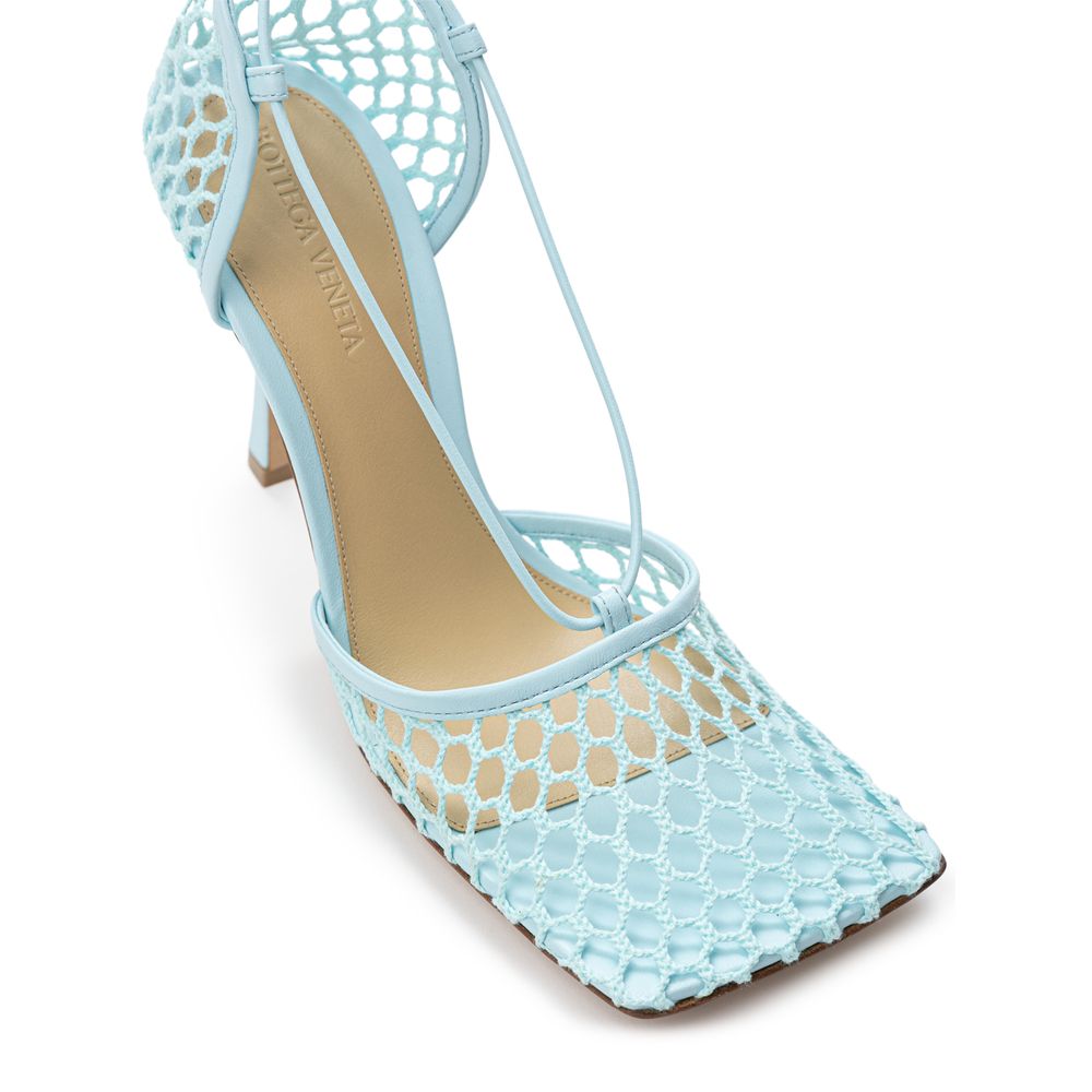 Bottega Veneta Blue Fabric And Leather Sandal
