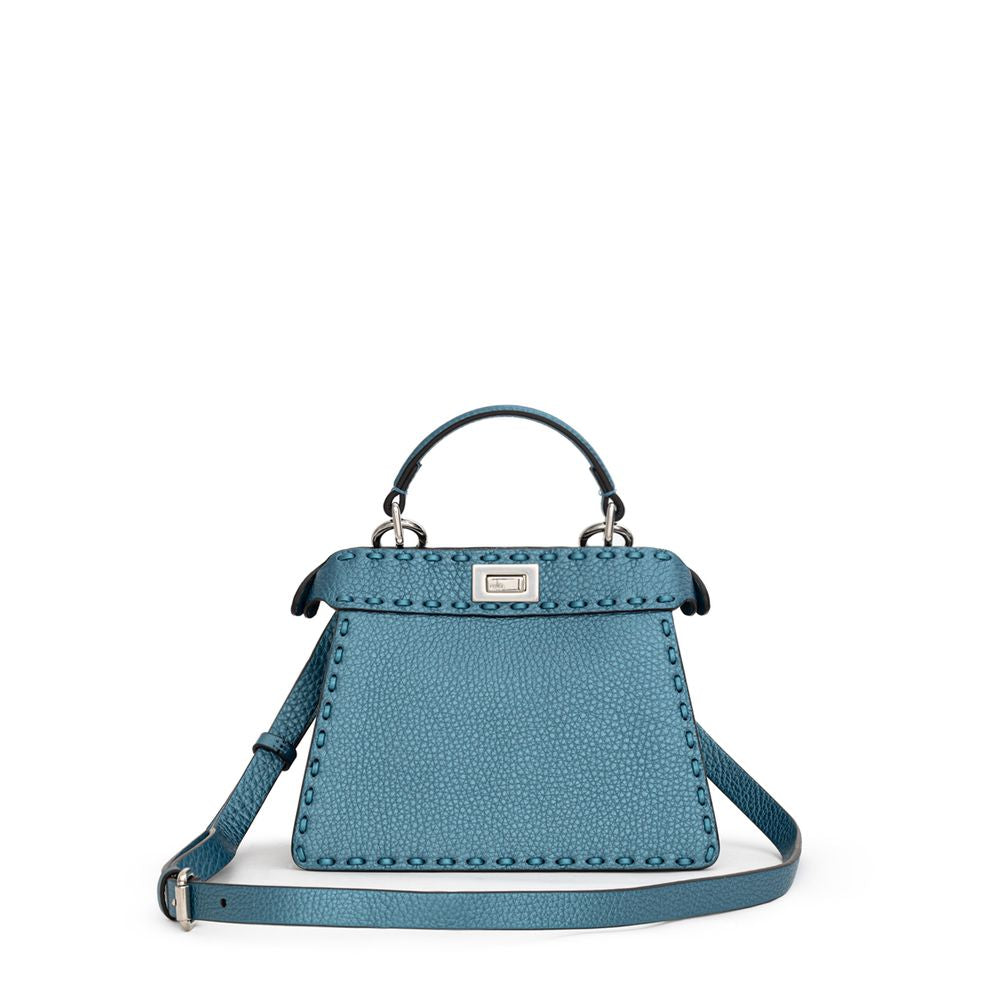 Fendi Blue Leather Shoulder Bag