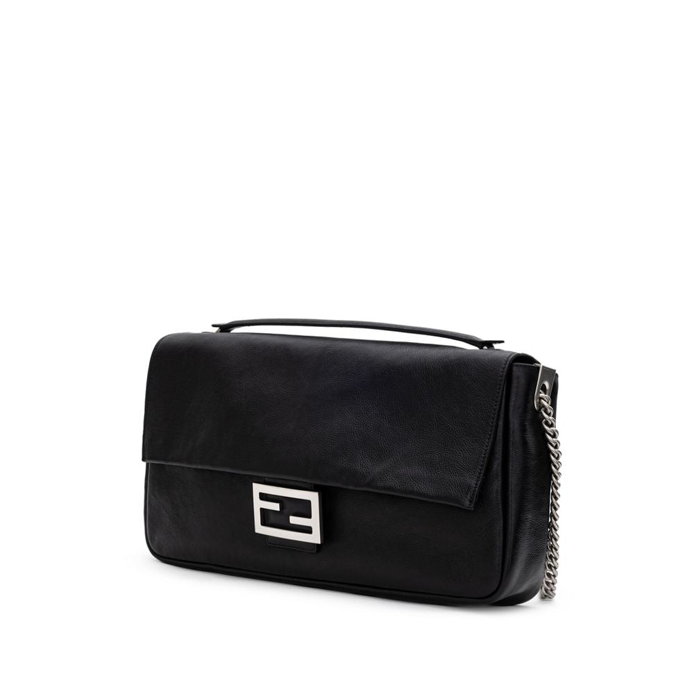 Fendi Black Leather Shoulder Bag