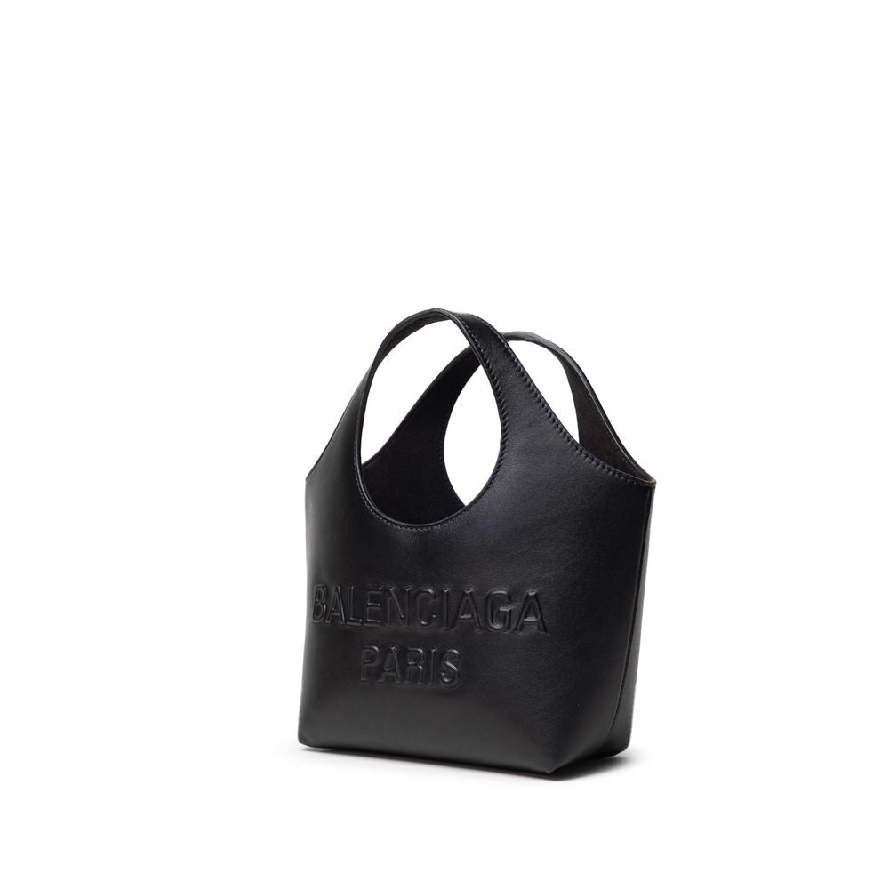 Balenciaga Black Leather Tote Bag