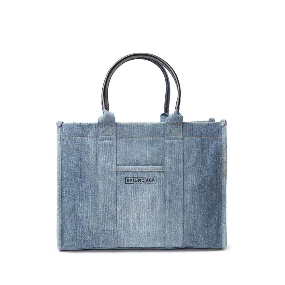 Balenciaga Blue Cotton Tote Bag