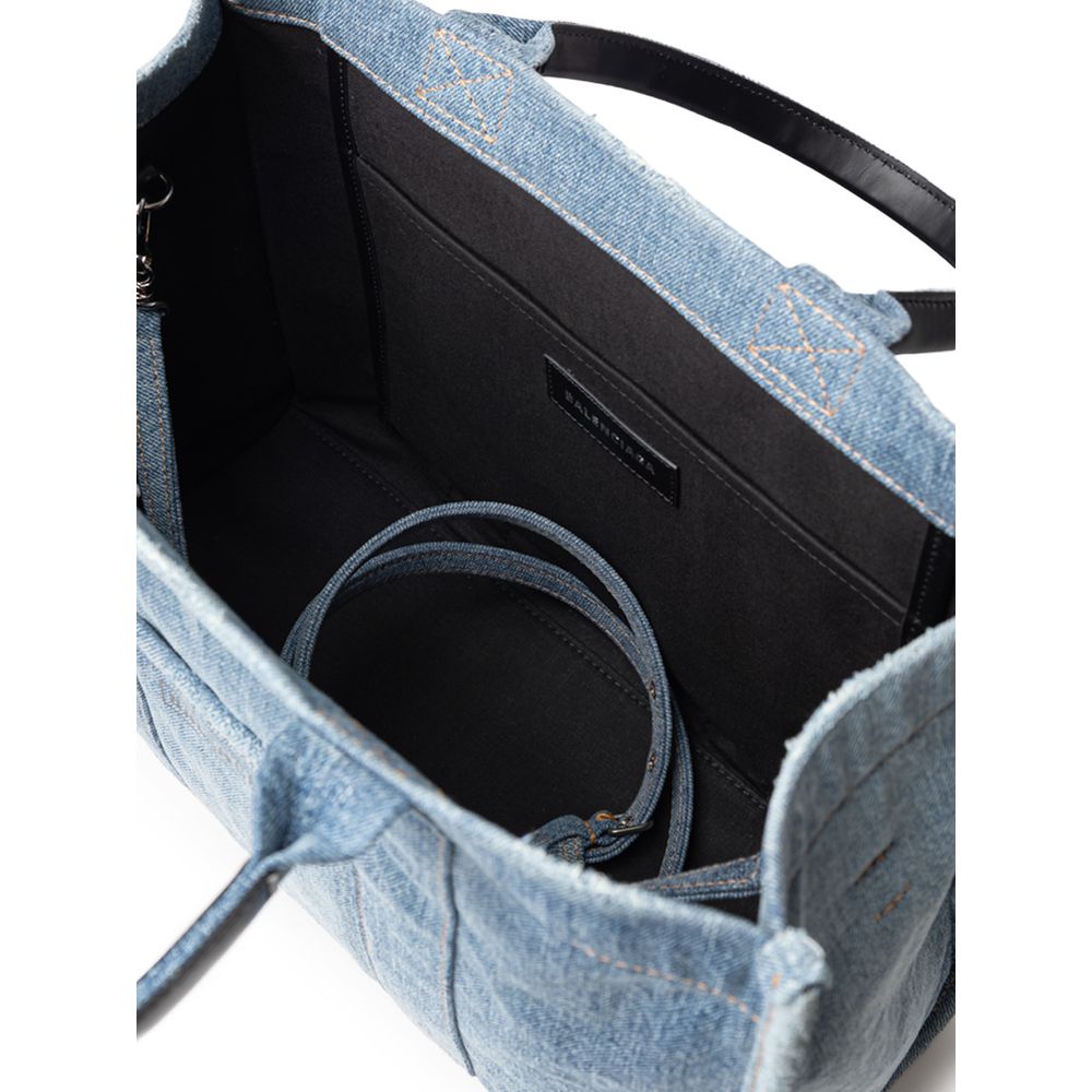 Balenciaga Blue Cotton Tote Bag